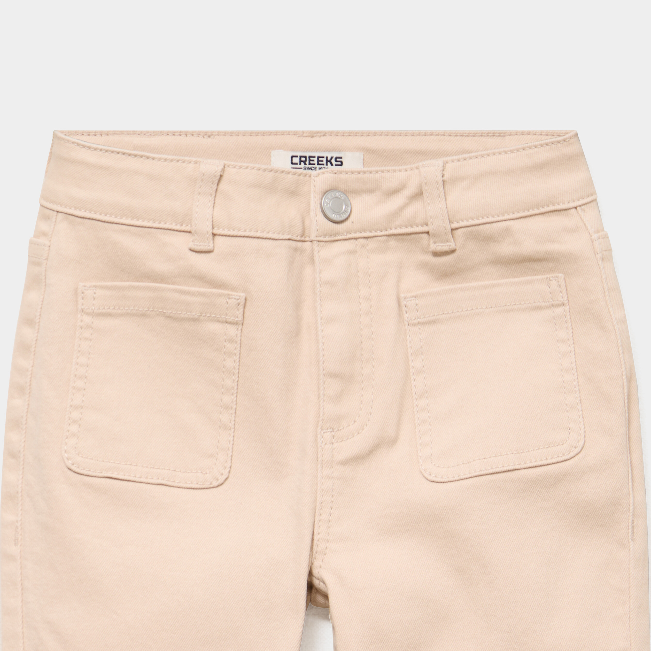Pantalon bootcut twill 4 poches beige fille