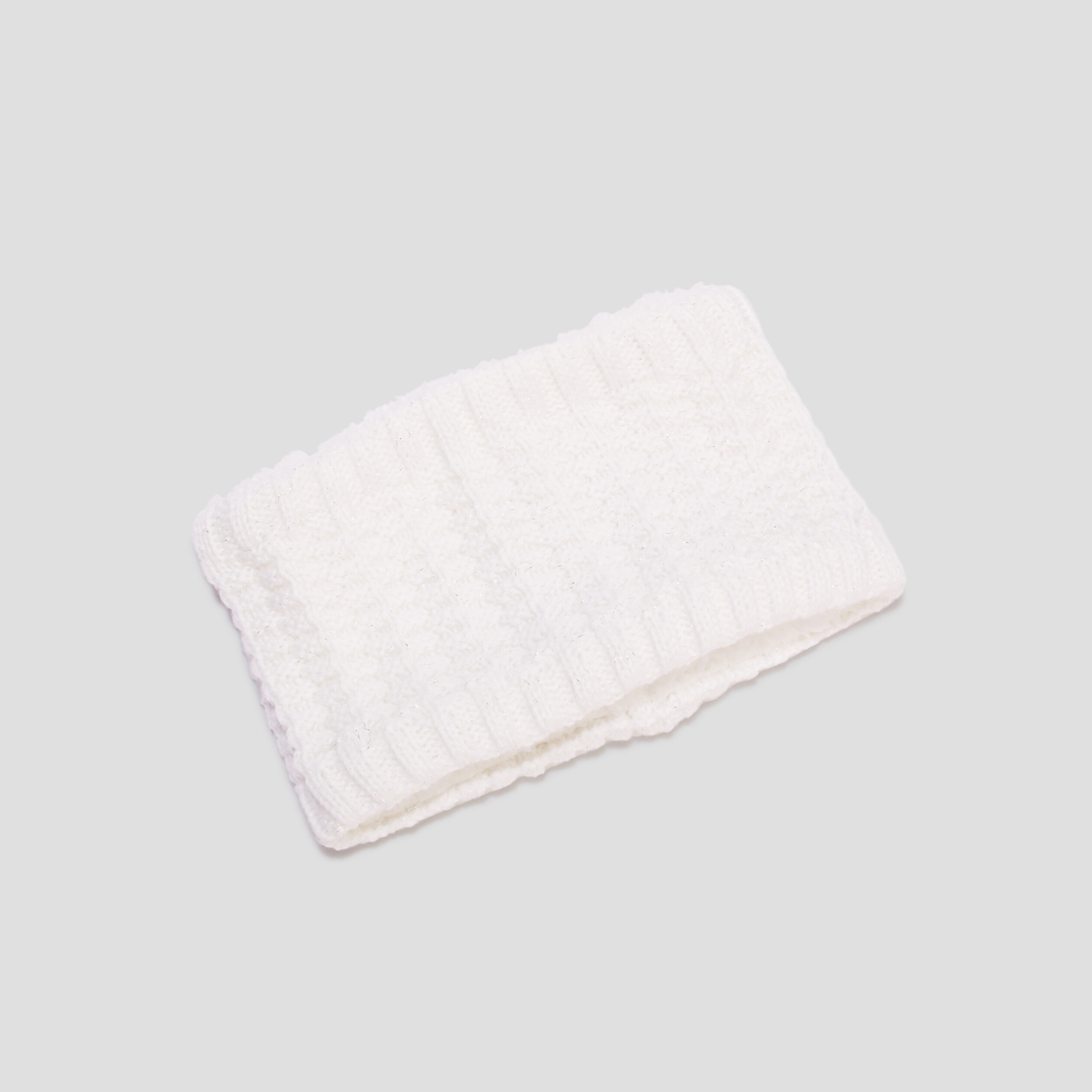 Snood tricoté doublure laine mouton ivoire bébé