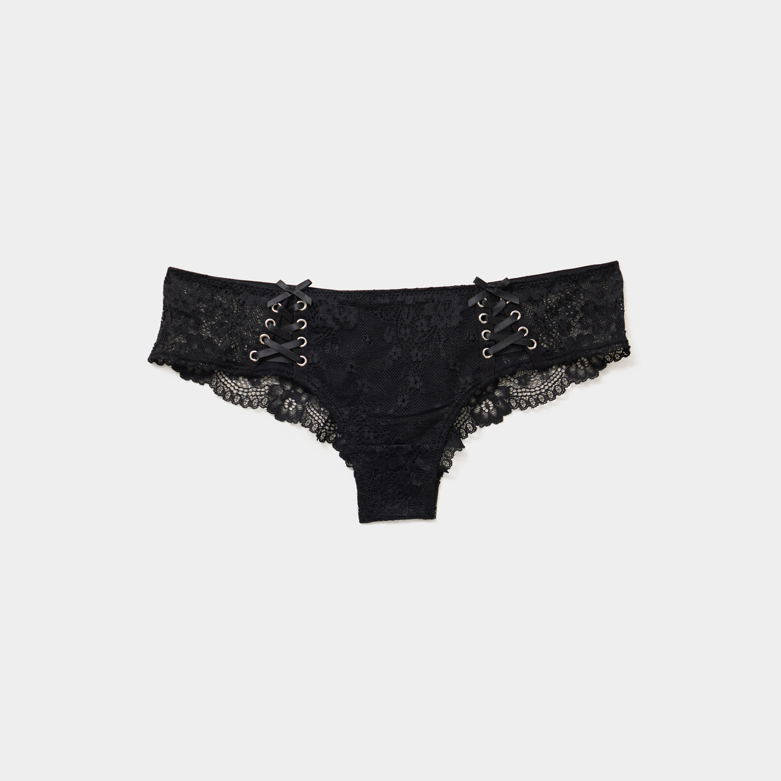 Shorty en dentelle noir femme
