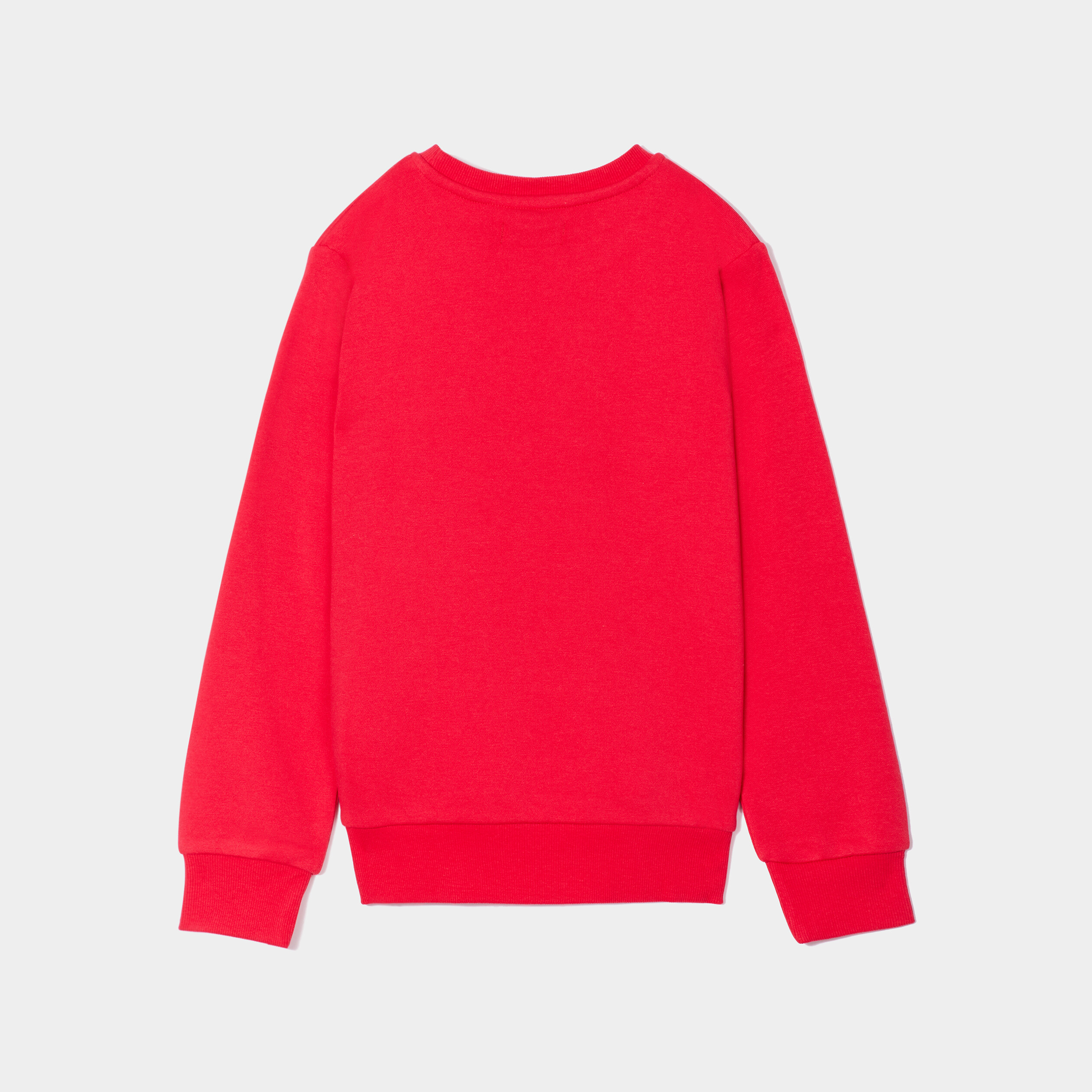 Sweat à sequins col rond coton rose cerise garçon