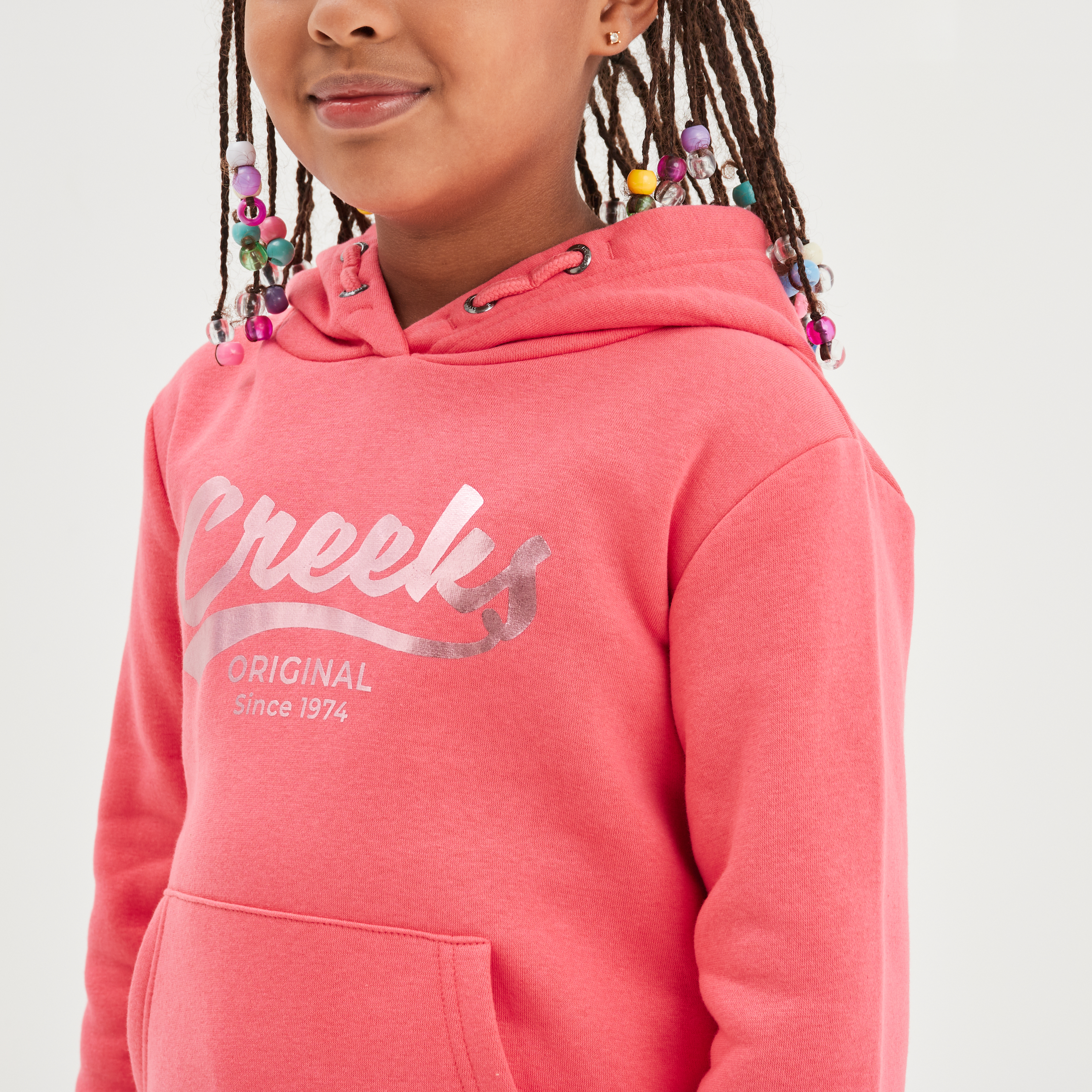 sweat a capuche hoodie a logo creeks rose vif fille Sweat à capuche hoodie à logo Creeks rose vif fille