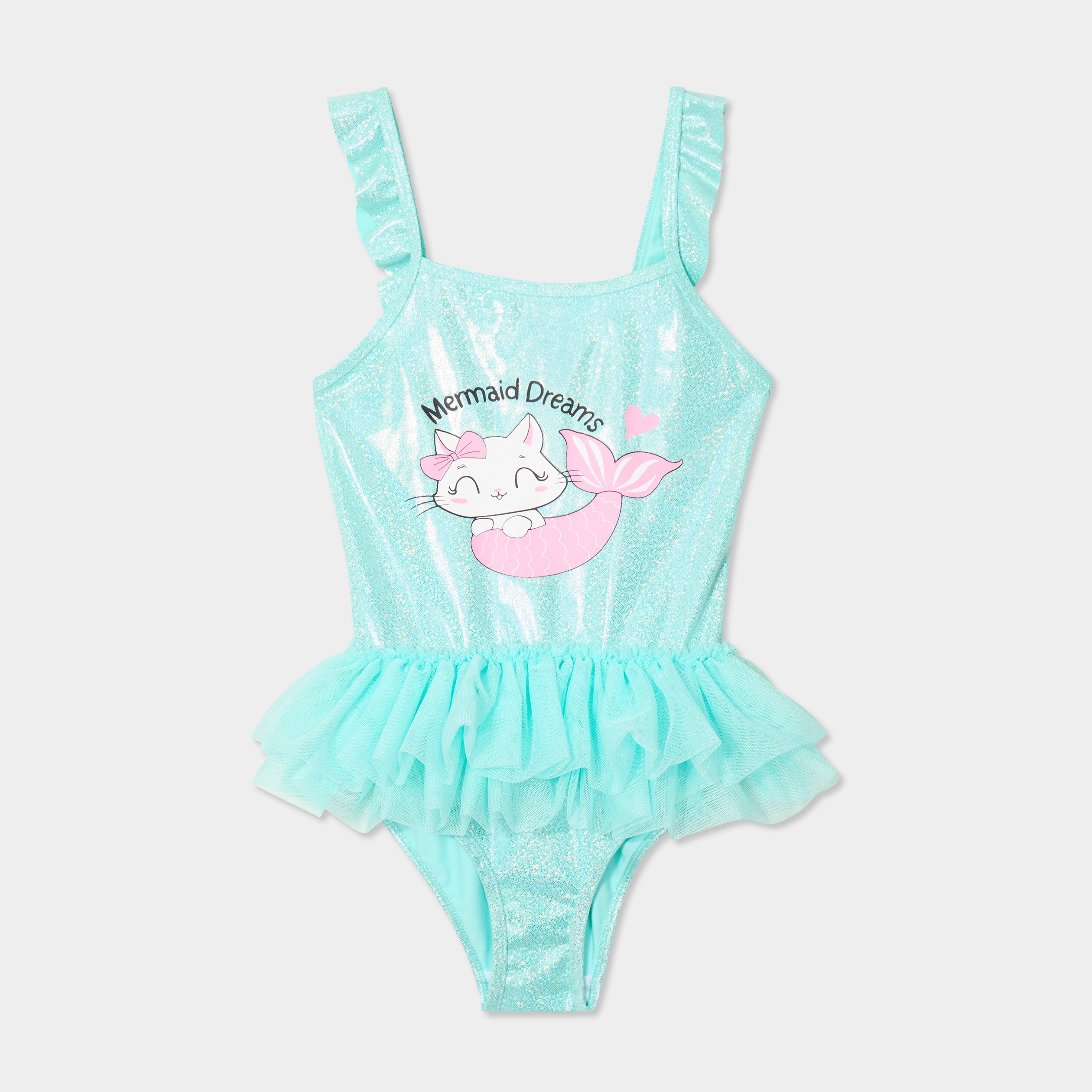 maillot de bain une piece paillettes vert clair fille Maillot de bain une pièce paillettes vert clair fille