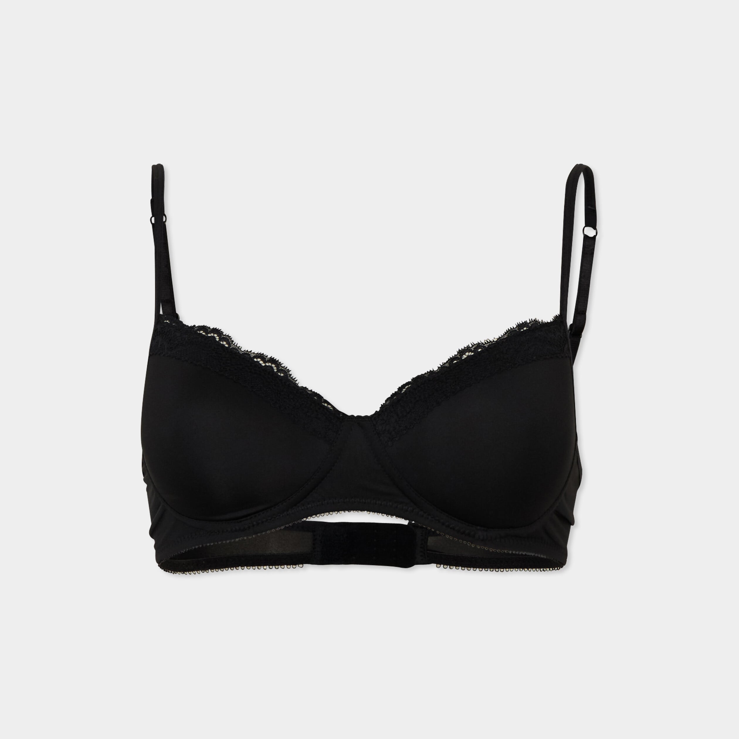 Soutien-gorge triangle micro dentelle noir femme