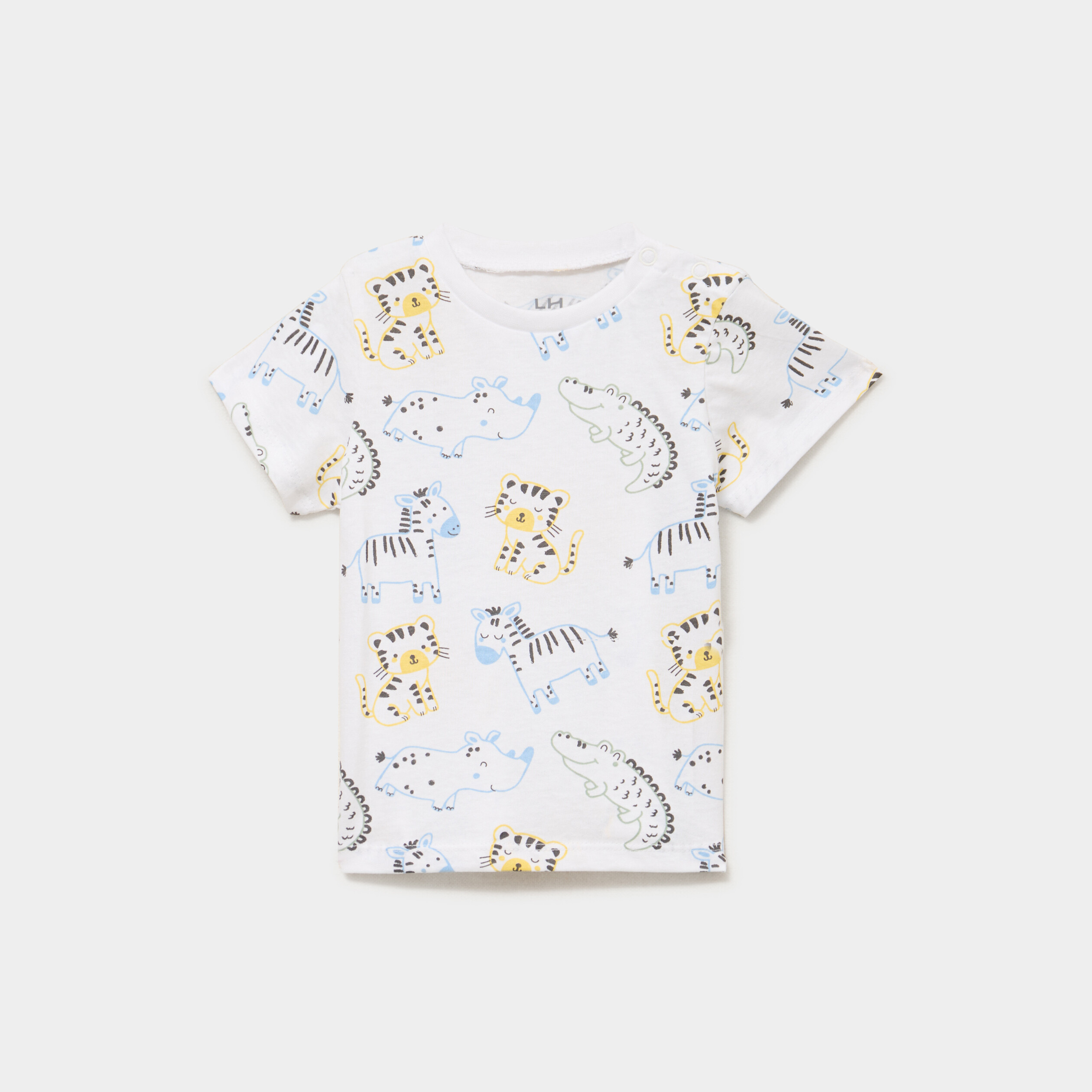 T-shirt manches courtes coton blanc b&eacute;b&eacute; gar&ccedil;on