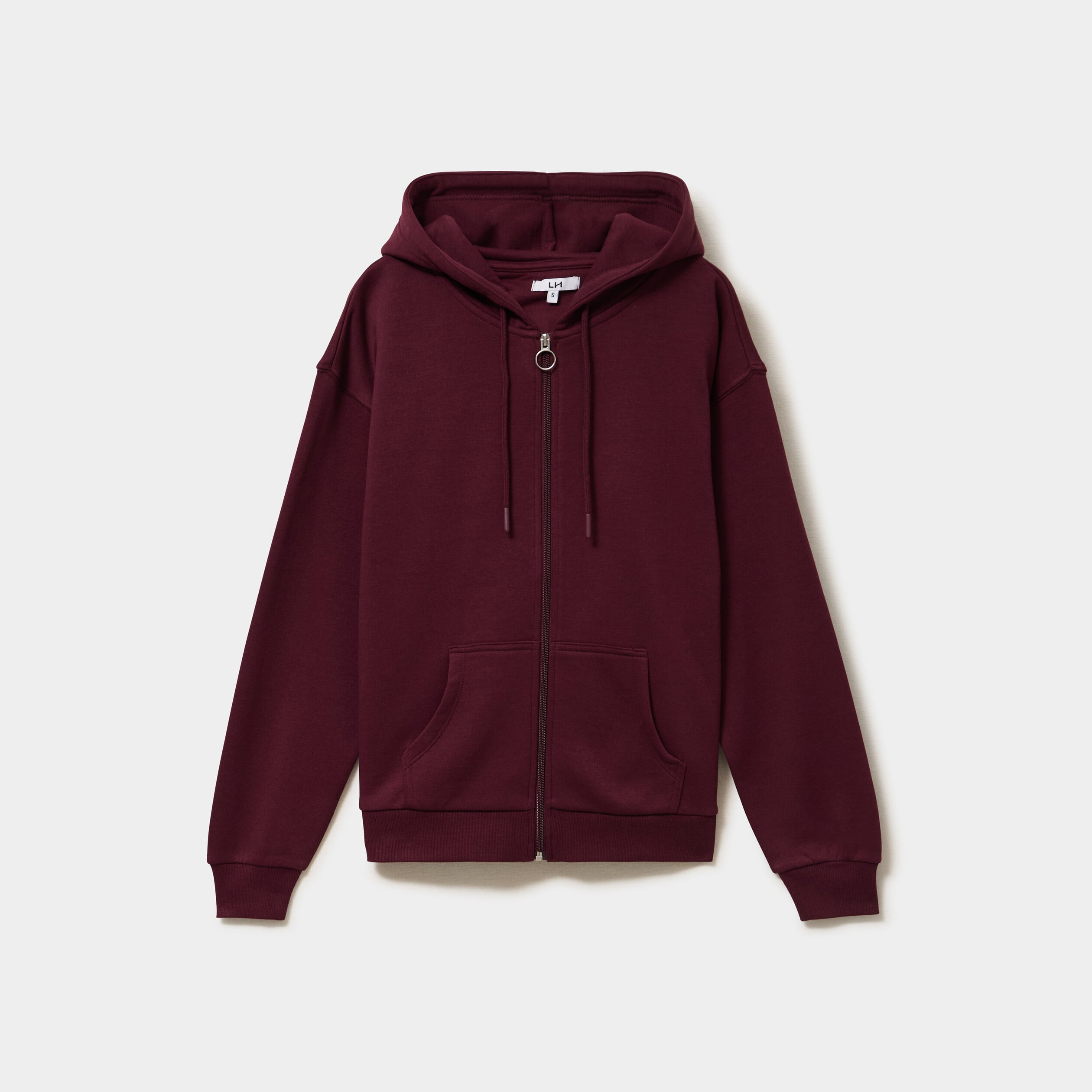 Sweat zipp&eacute; &agrave; capuche violet fonc&eacute; femme