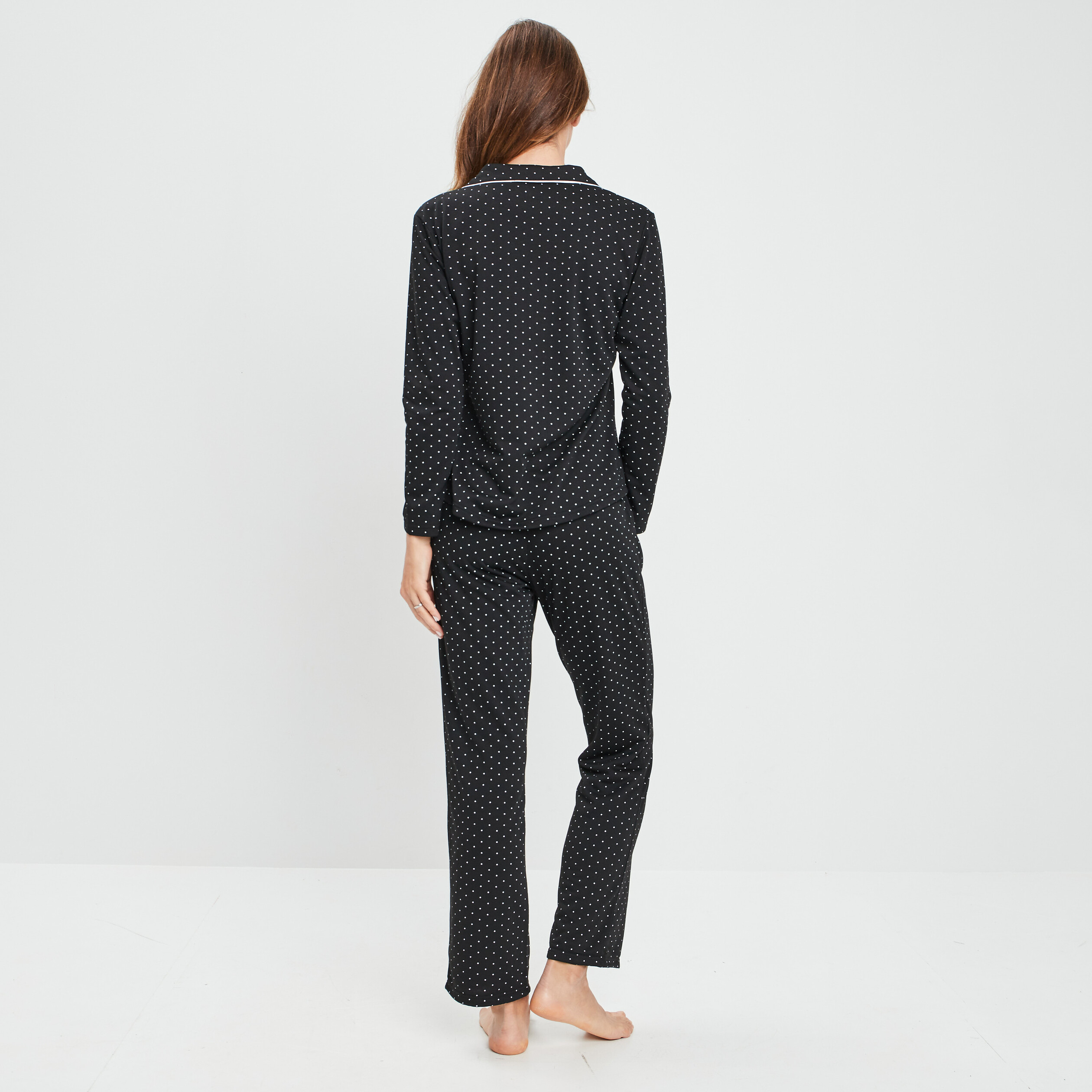Ensemble pyjama 2 pi&egrave;ces noir femme
