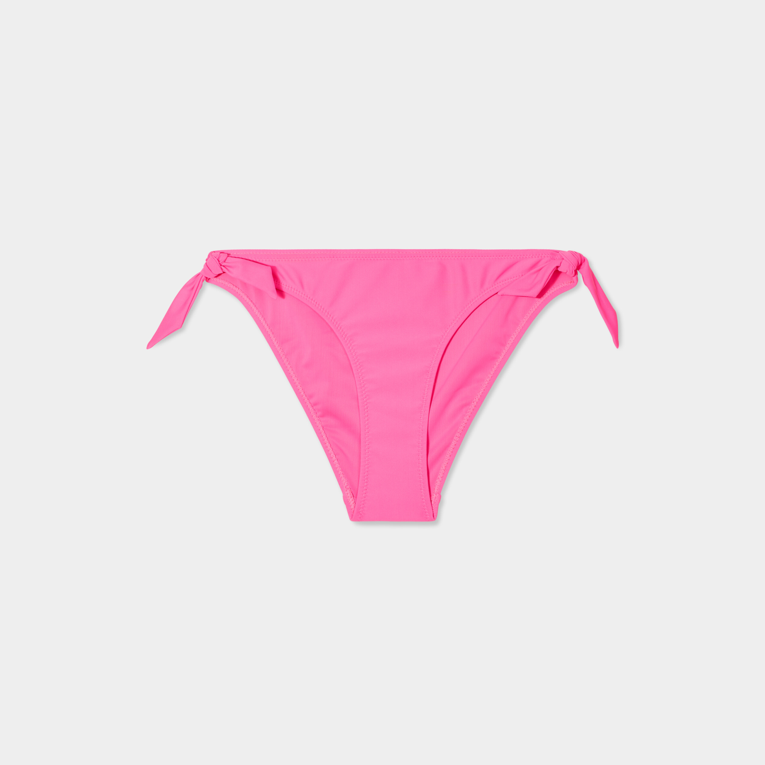 Bas de maillot de bain details noeuds rose fluo femme La Halle