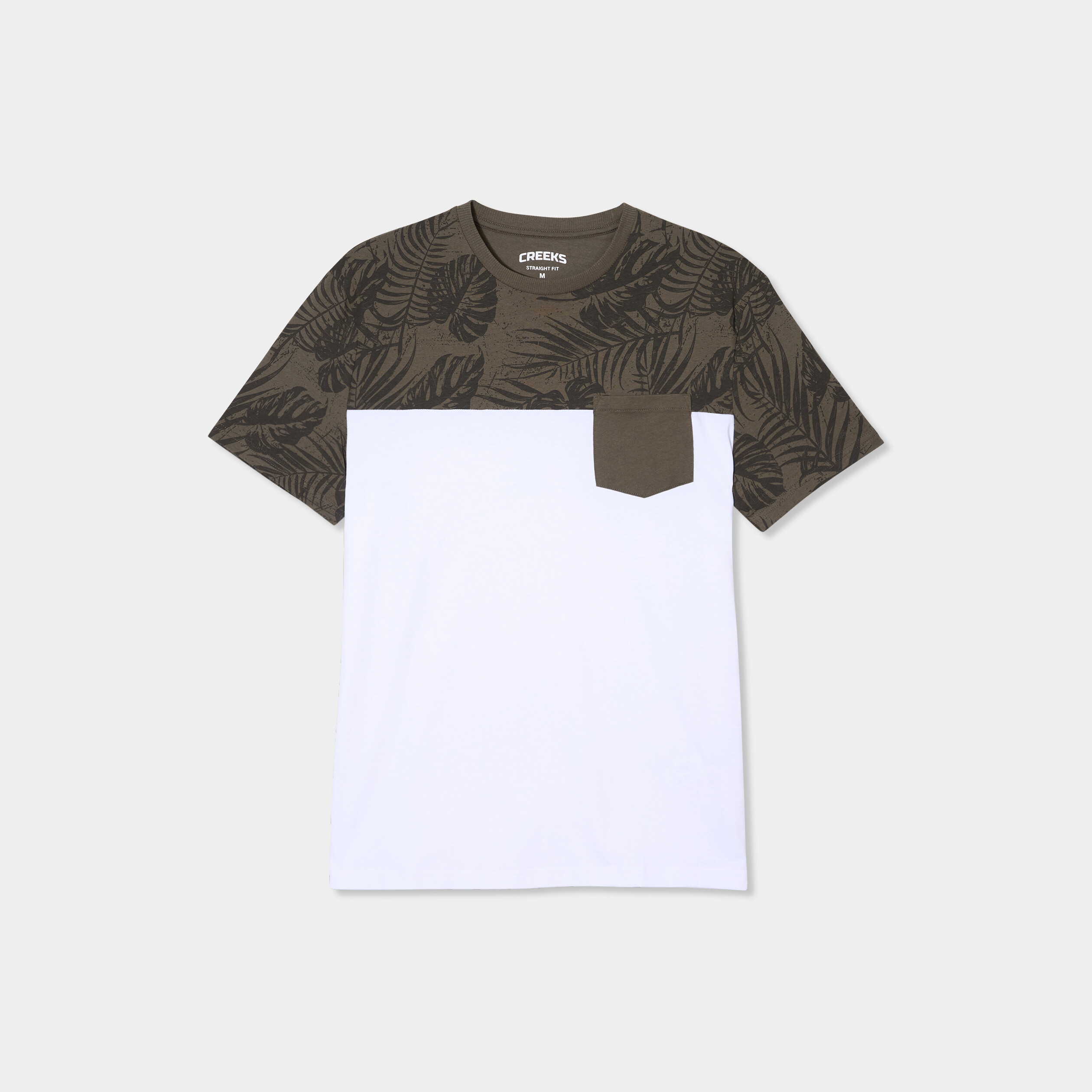 t shirt manches courtes 1 poche coton vert kaki homme T-shirt manches courtes 1 poche coton vert kaki homme