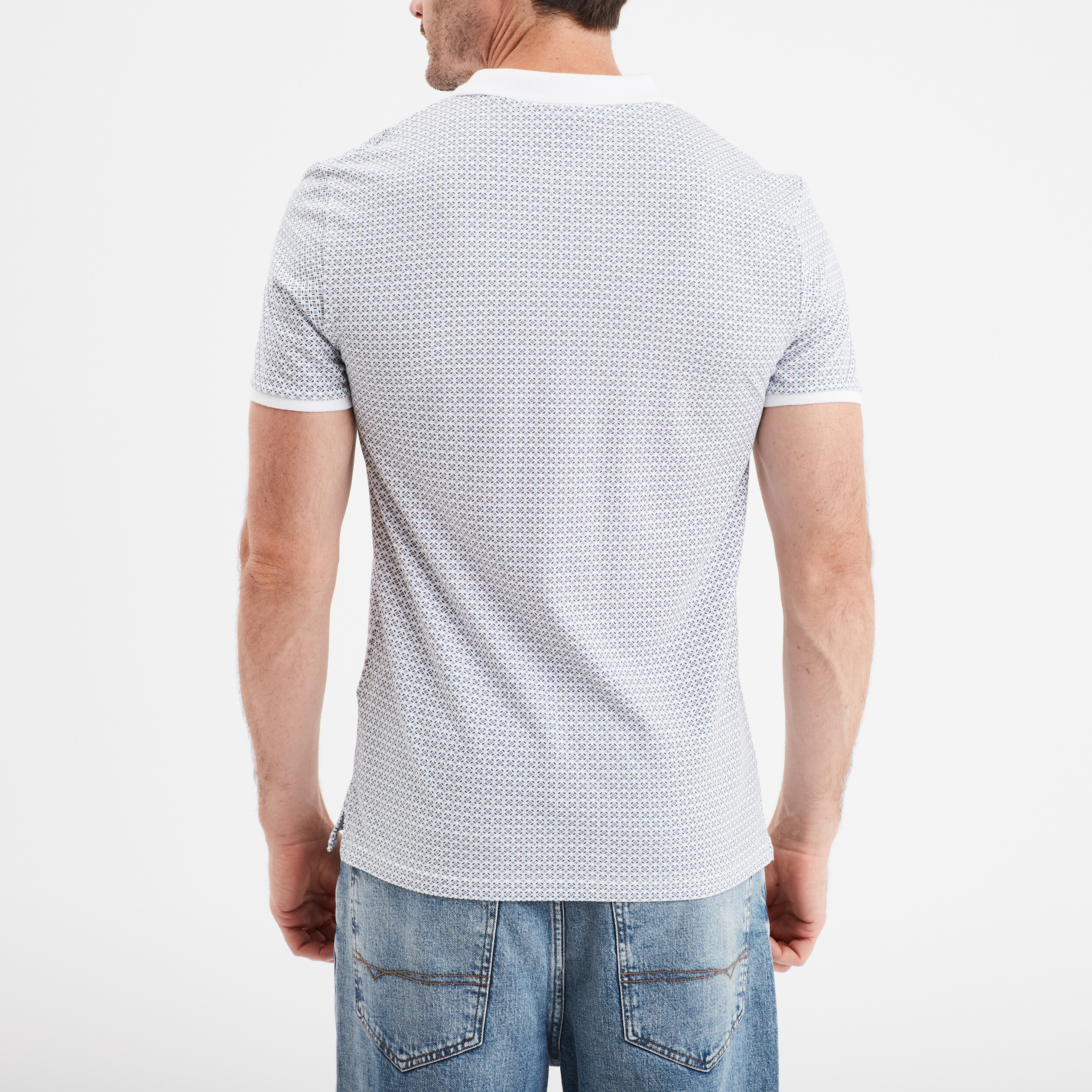 polo droit manches courtes coton ecru homme Polo droit manches courtes coton ecru homme