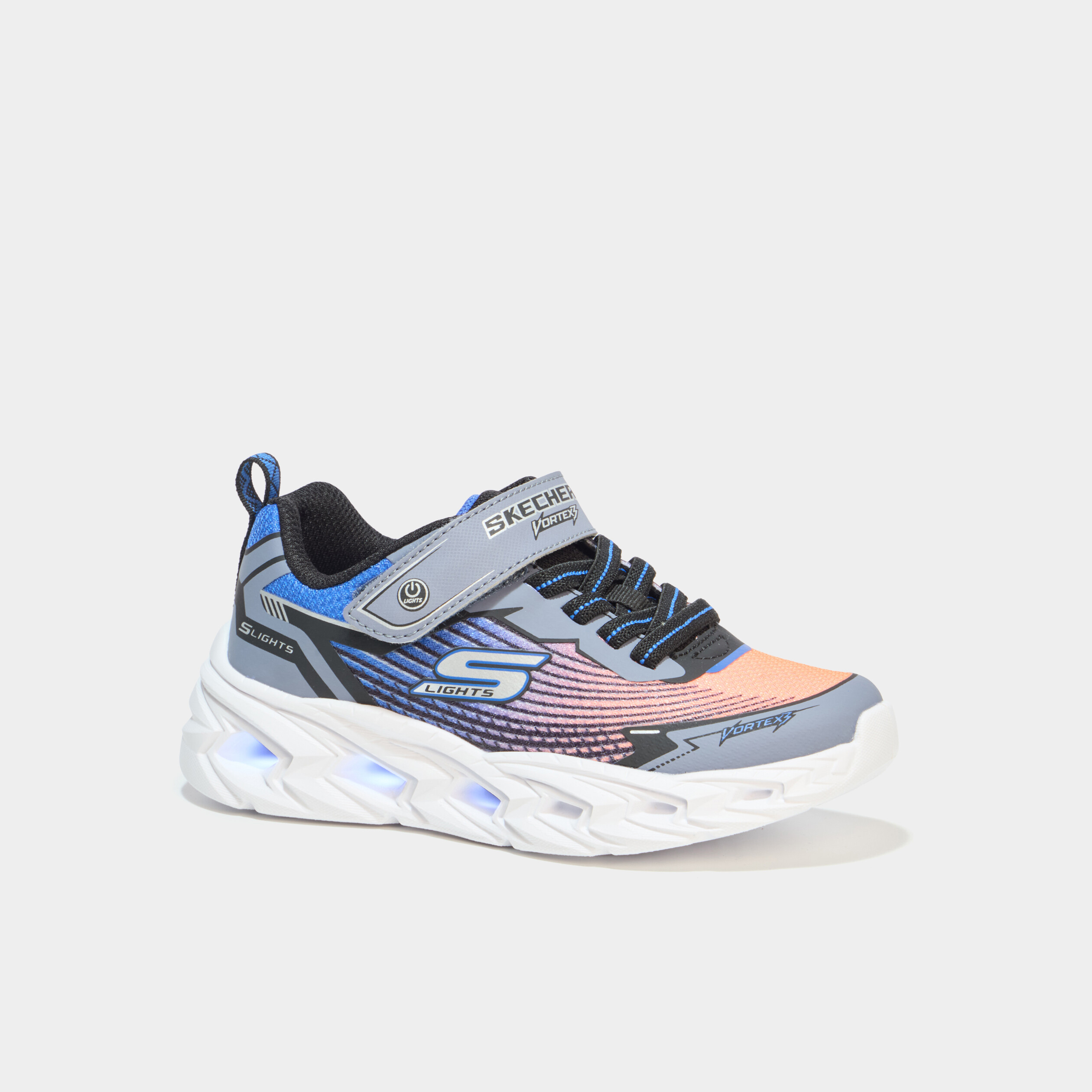 Baskets running semelles lumineuses orange fluo gar&ccedil;on
