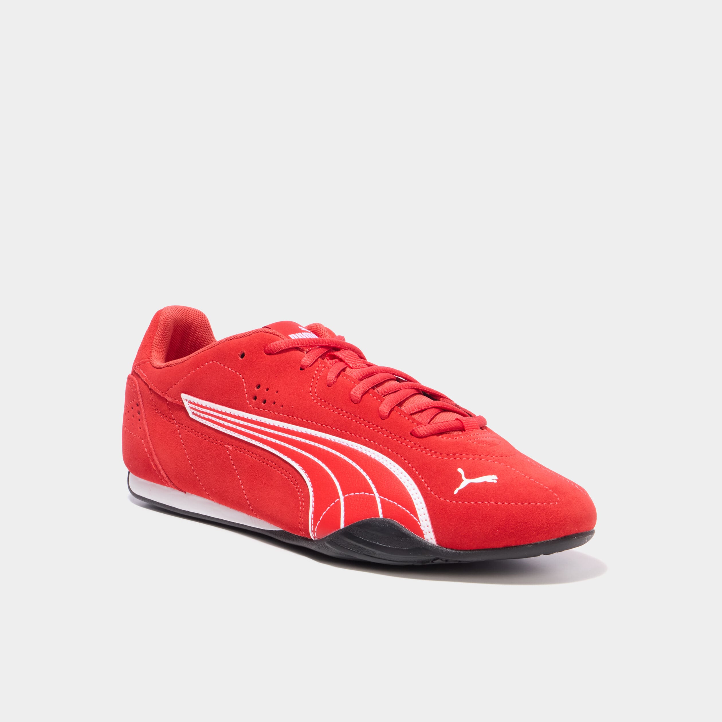 Baskets running en cuir Puma Catch SD rouge homme