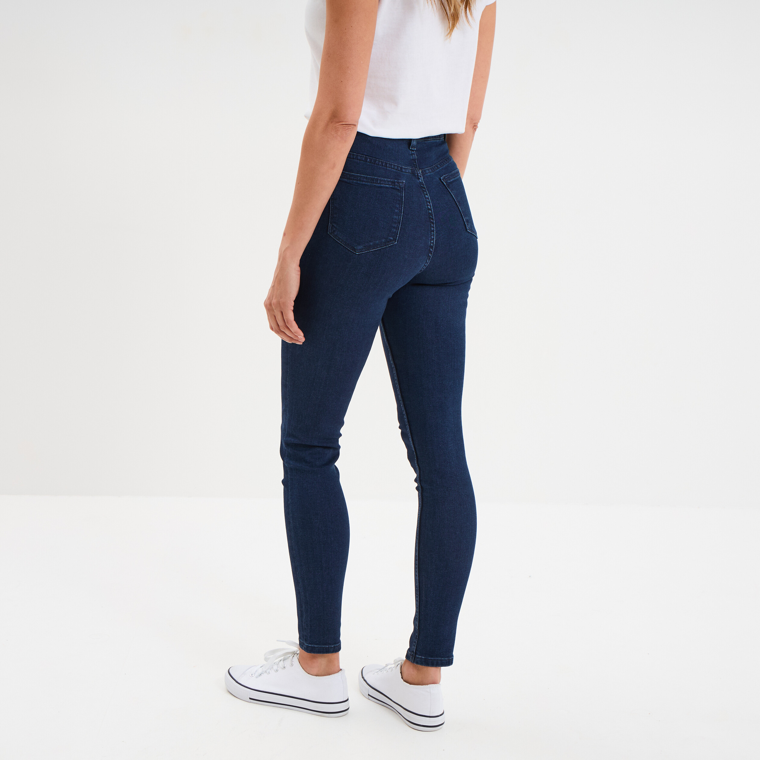 jegging skinny taille haute denim brut femme Jegging skinny taille haute denim brut femme