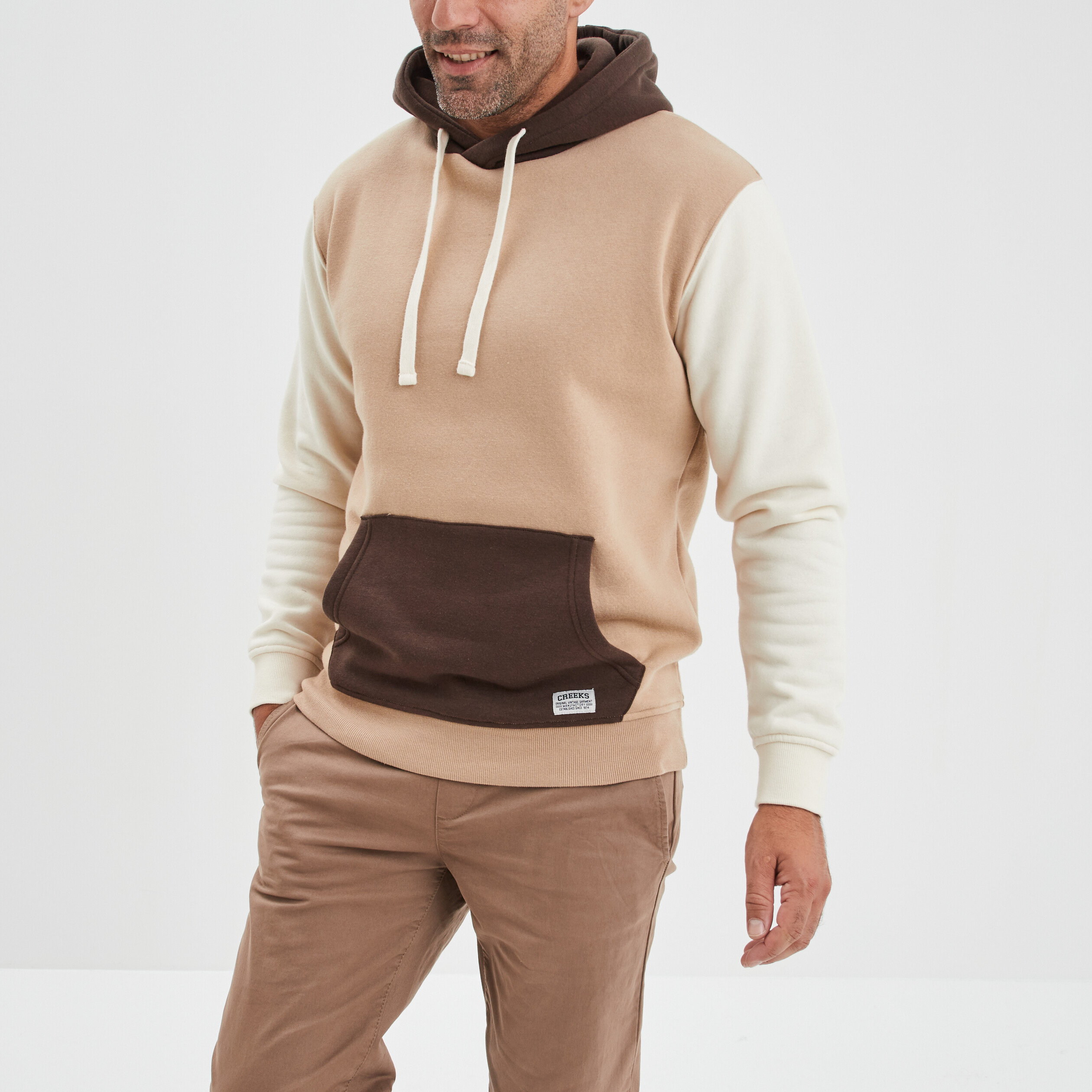 Sweat à capuche hoodie Creeks marron homme