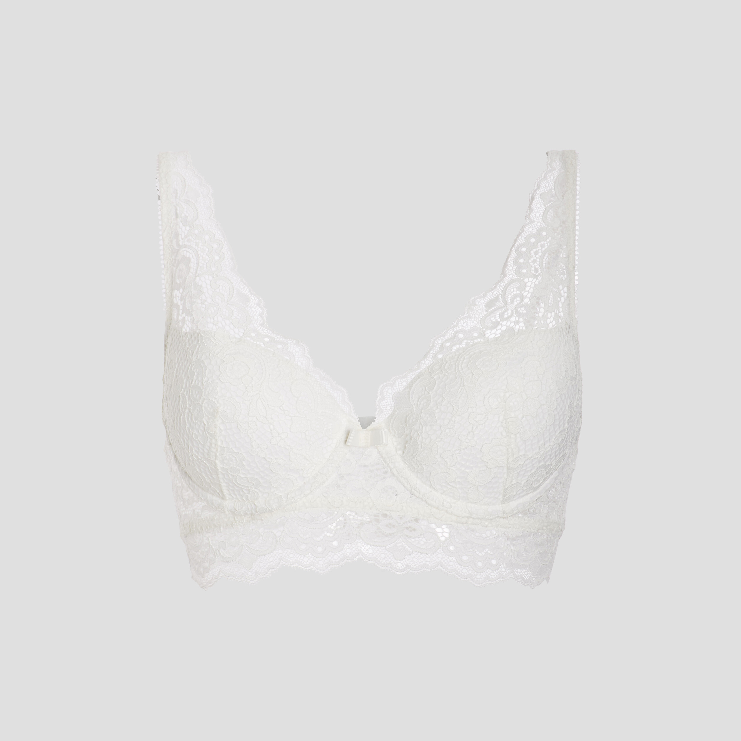 Soutien-gorge foulard en dentelle ecru femme