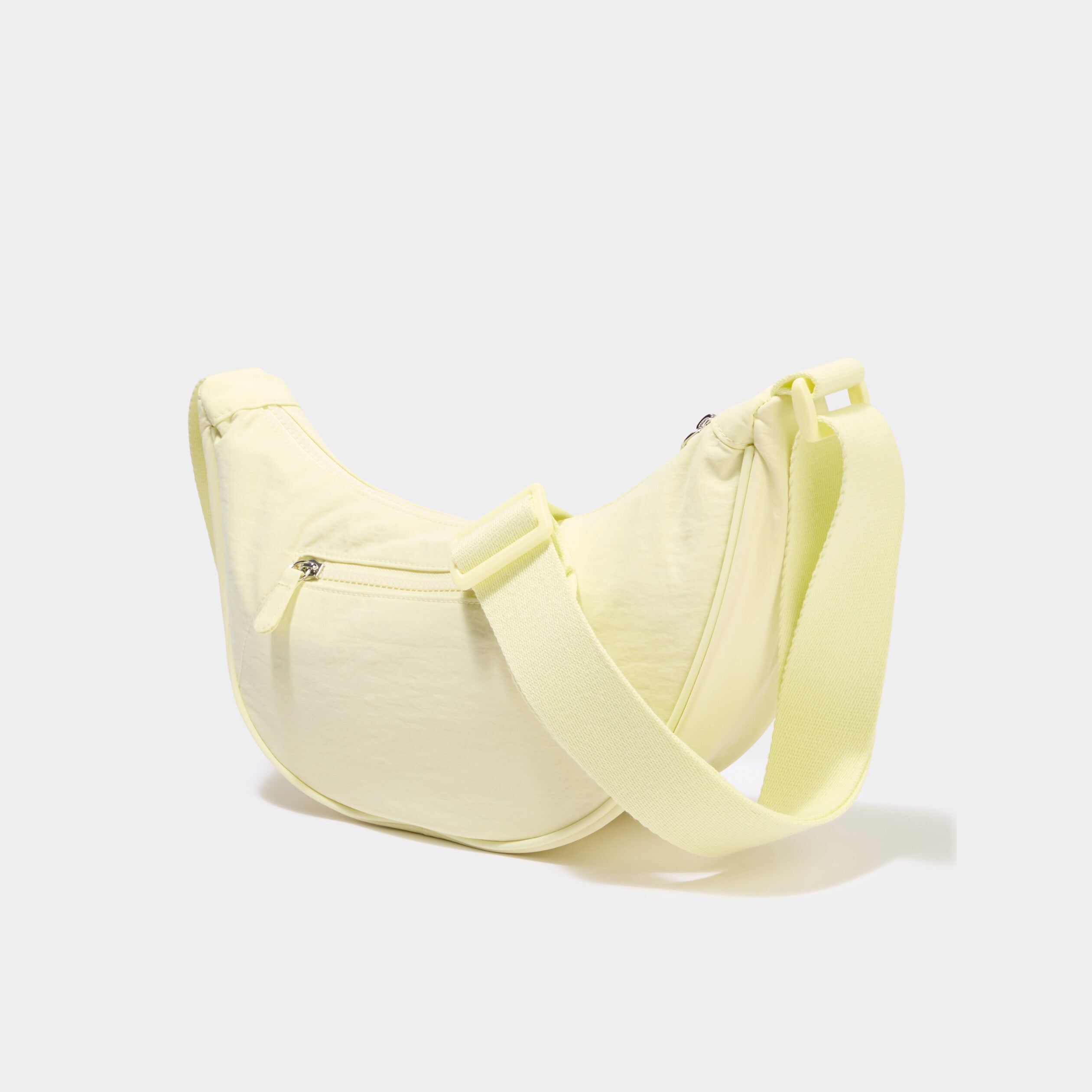 Sac banane en bandouli&egrave;re jaune pastel femme