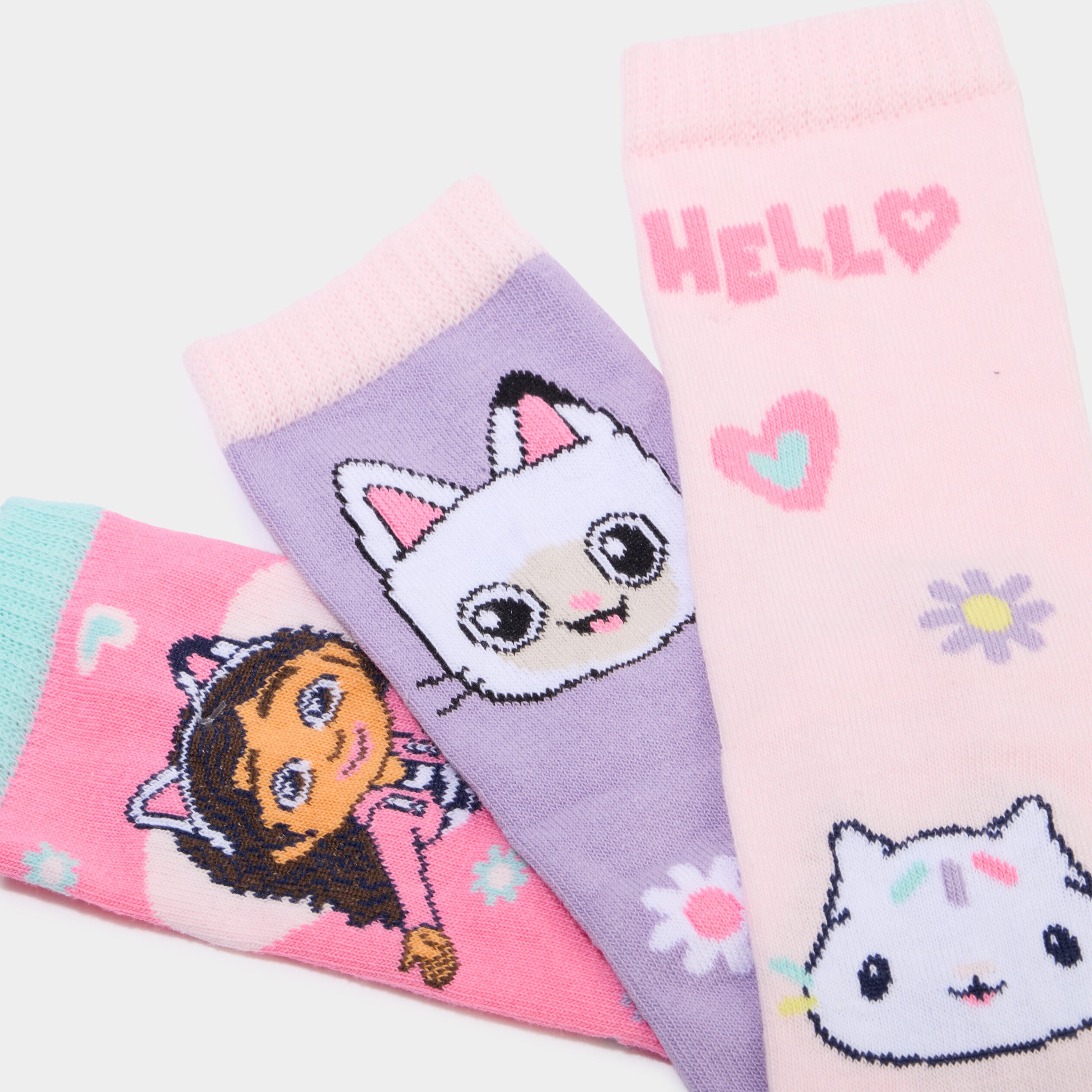 Lot 3 chaussettes Gabby maison magique rose fille