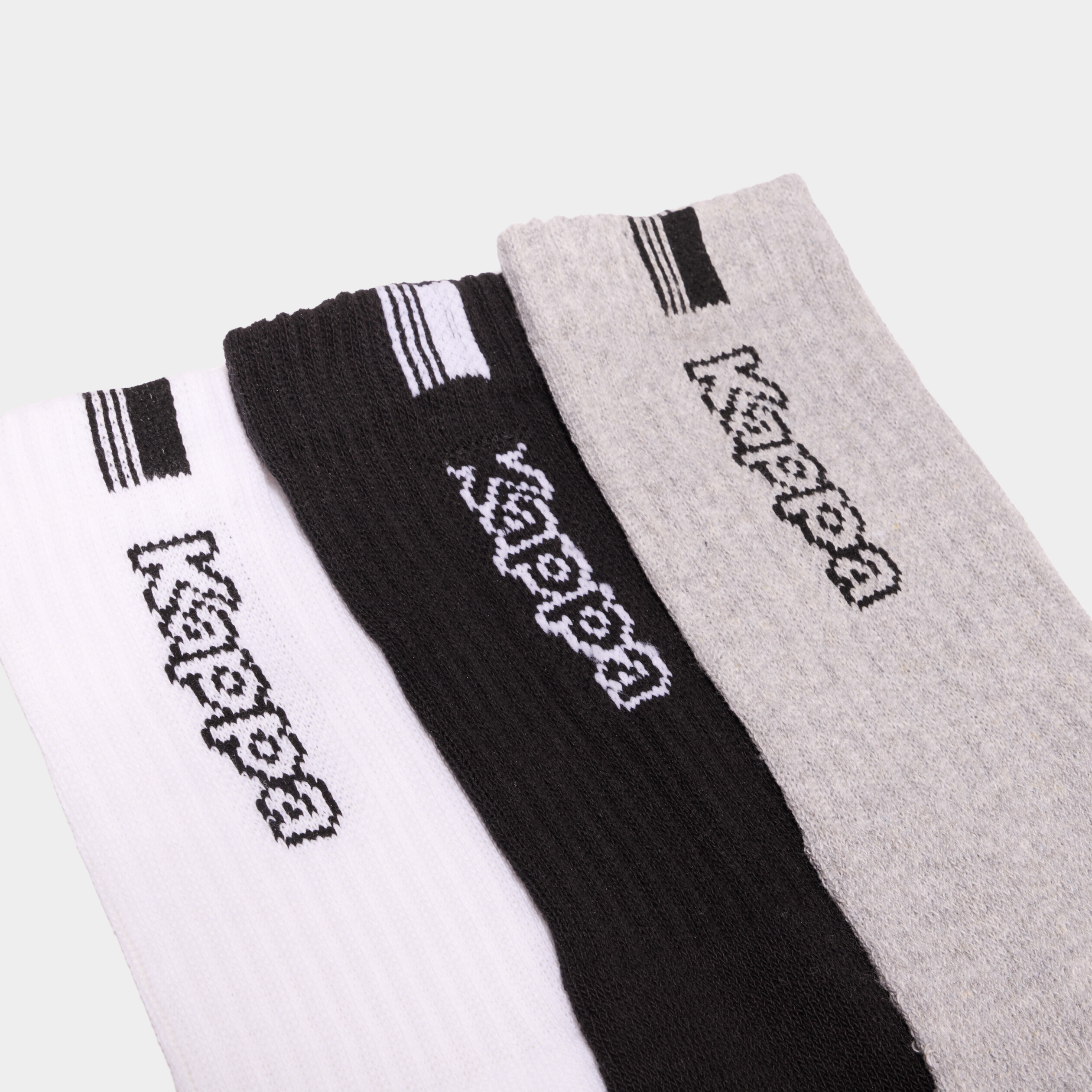 Lot 3 paires chaussettes sport Kappa gris homme