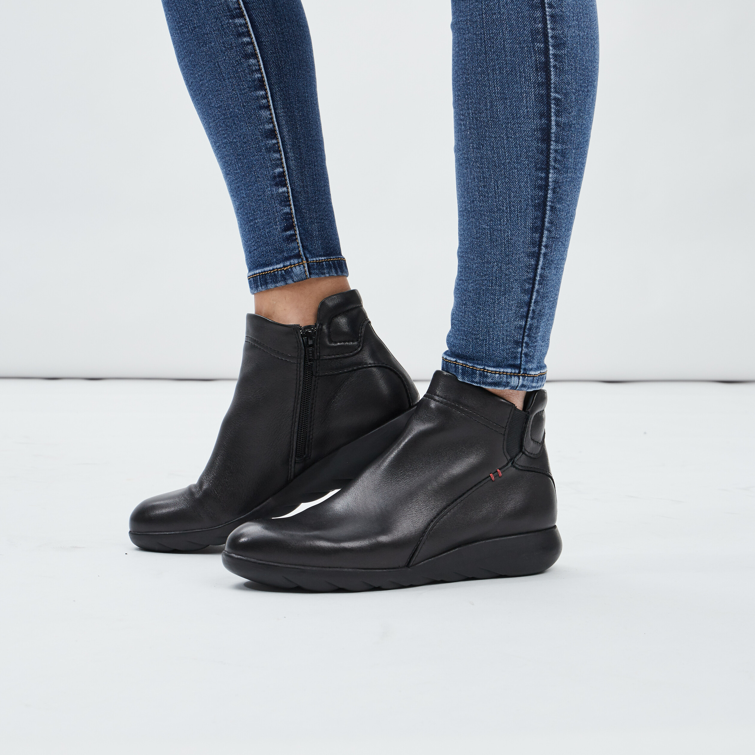 bottines en cuir noir femme Bottines en cuir noir femme