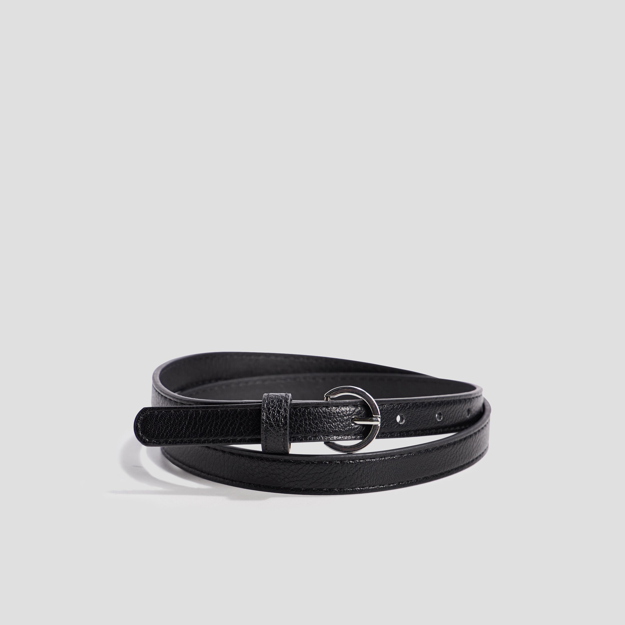 Ceinture avec boucle noir femme