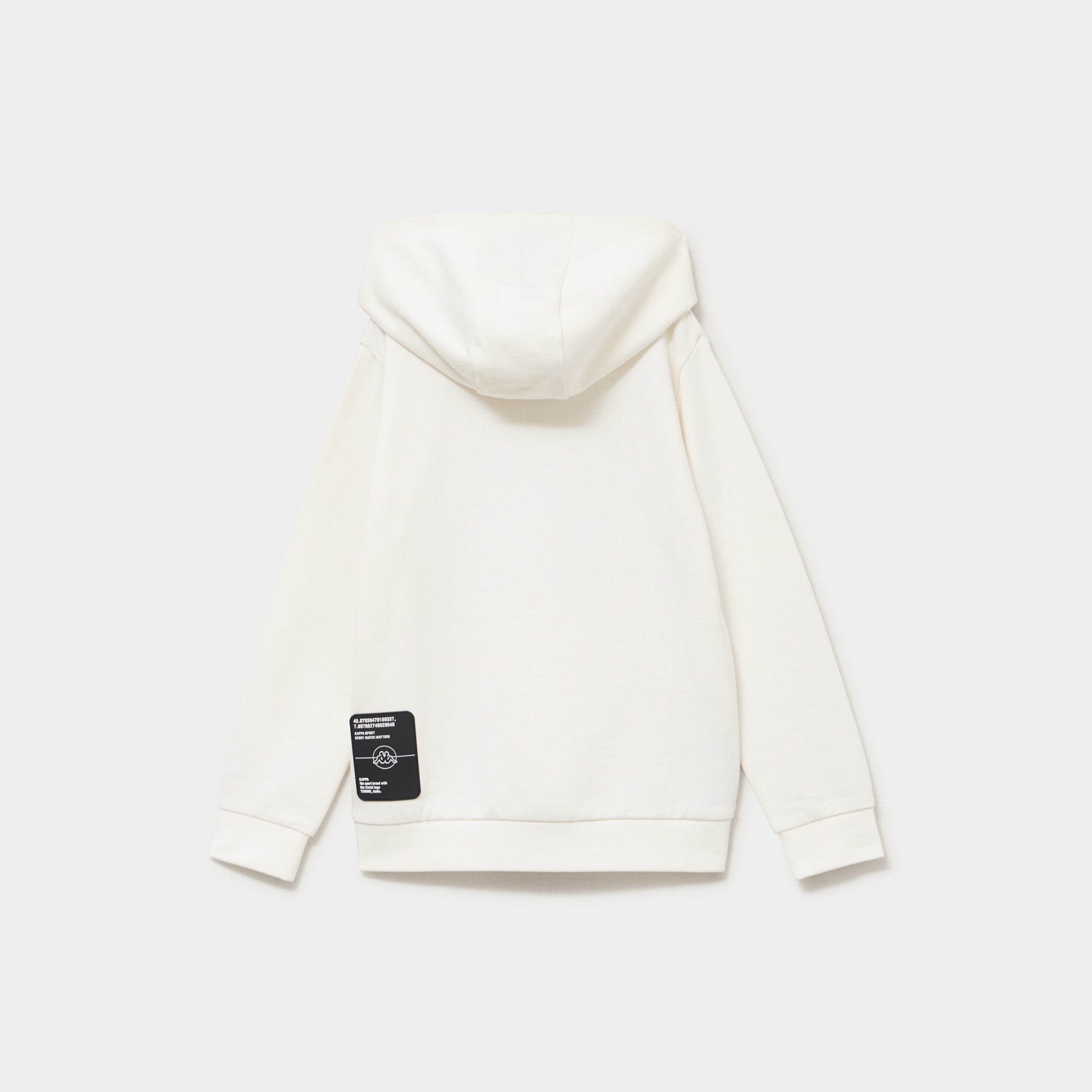 Sweat hoodie poches zipp&eacute;es Kappa blanc gar&ccedil;on