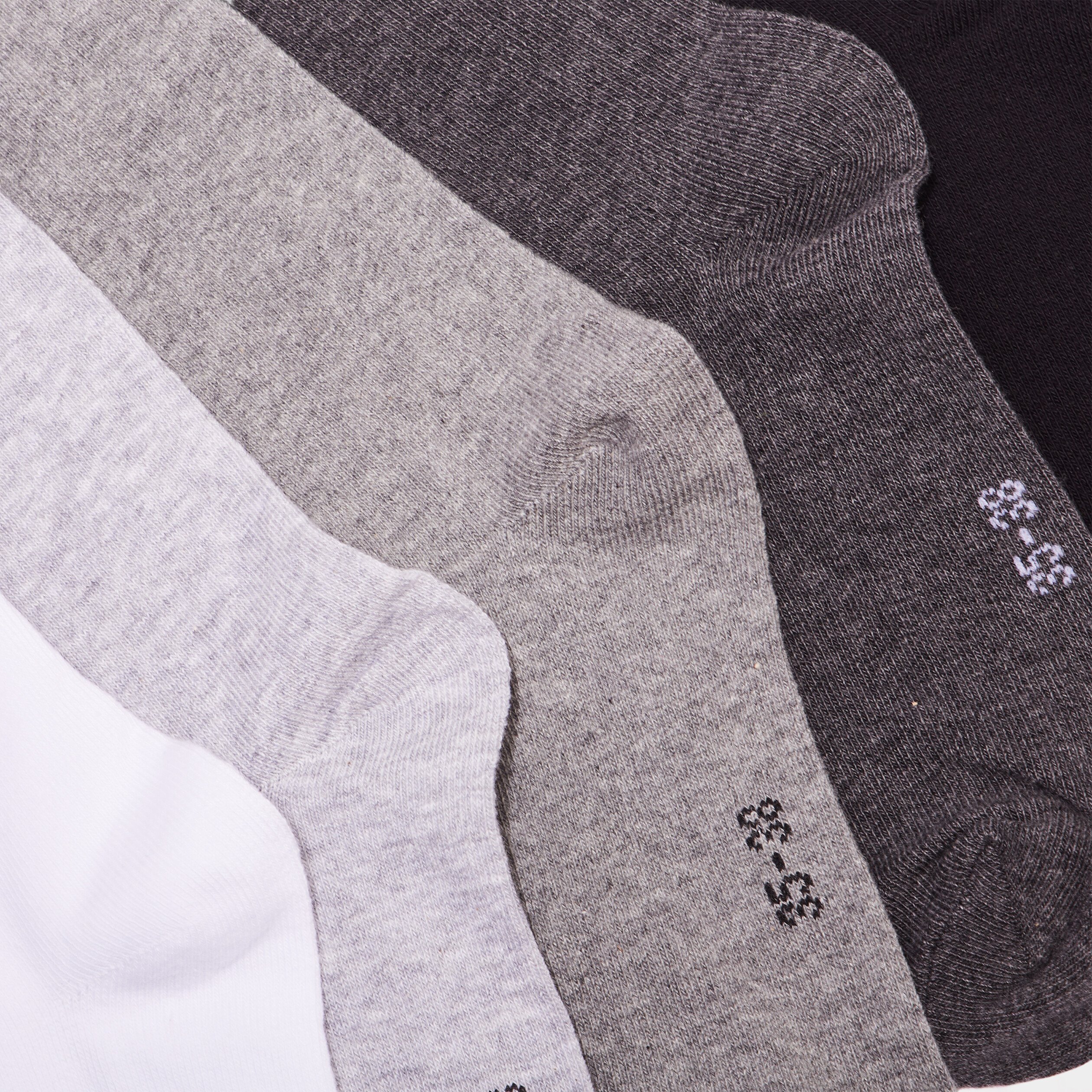 Lot 5 paires chaussettes coton gris mixte
