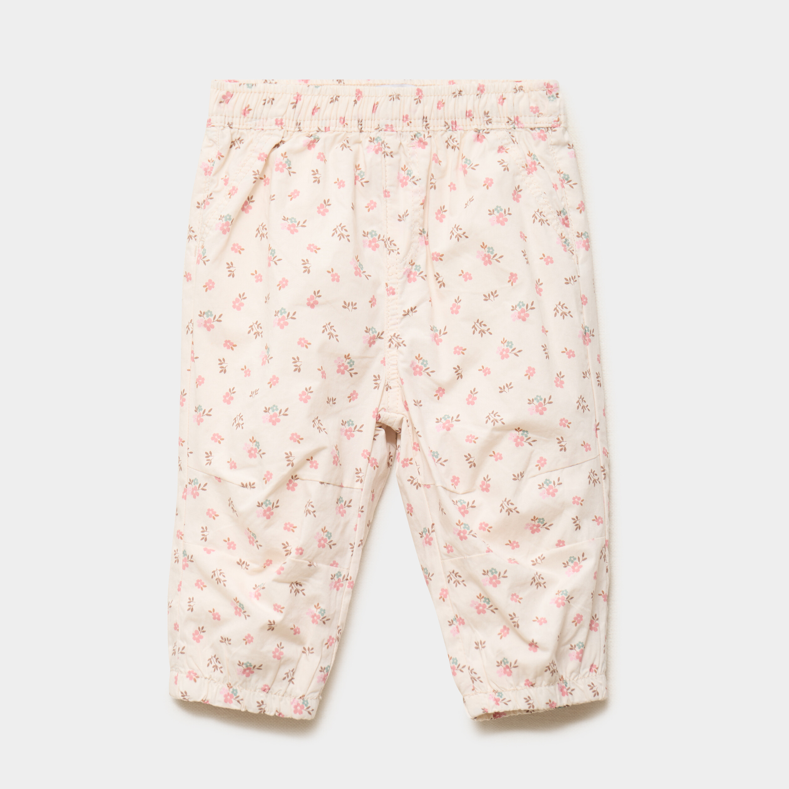 Pantalon jogger doublage coton ecru b&eacute;b&eacute; fille