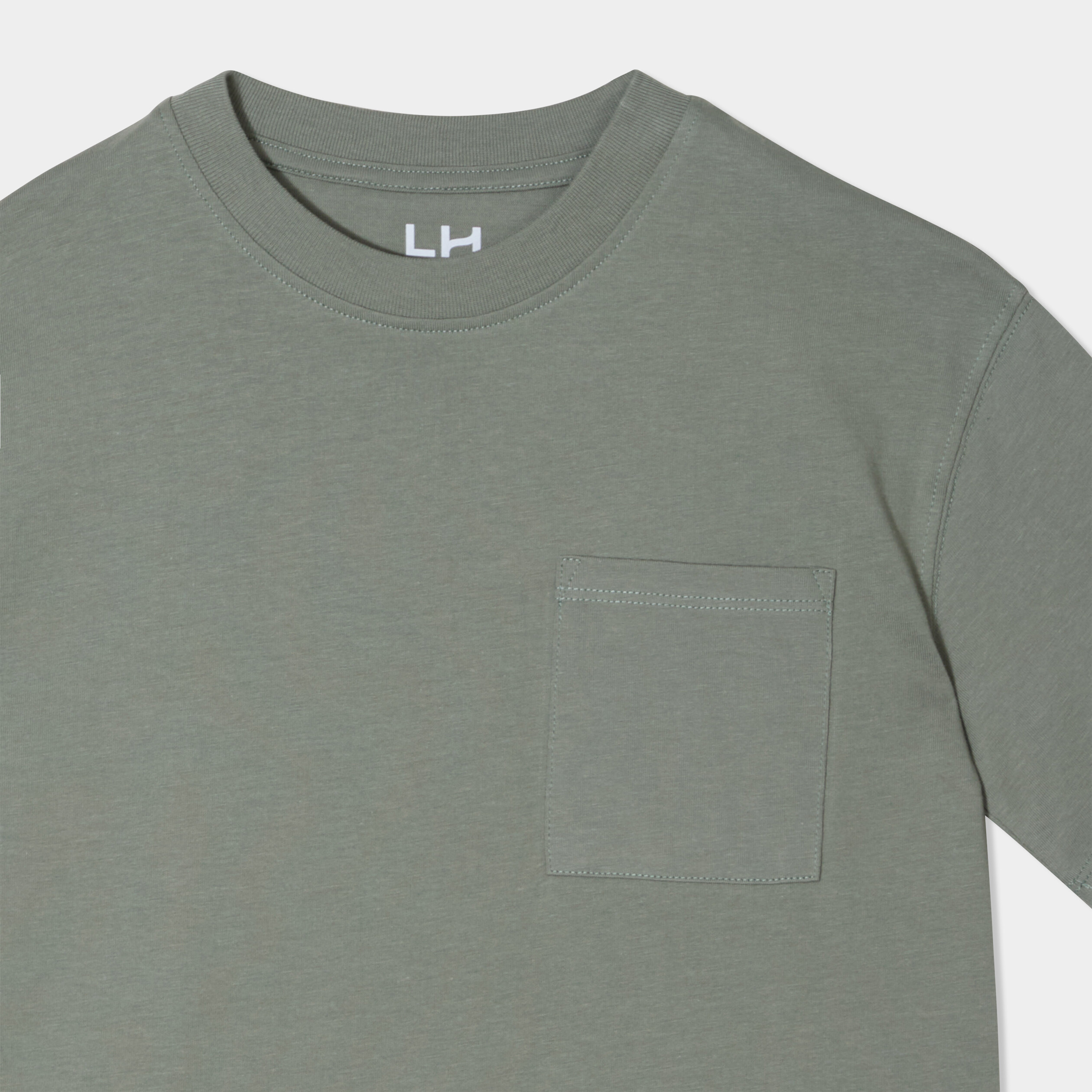 t shirt oversize 1 poche manches courtes vert kaki garcon T-shirt oversize 1 poche manches courtes vert kaki garçon