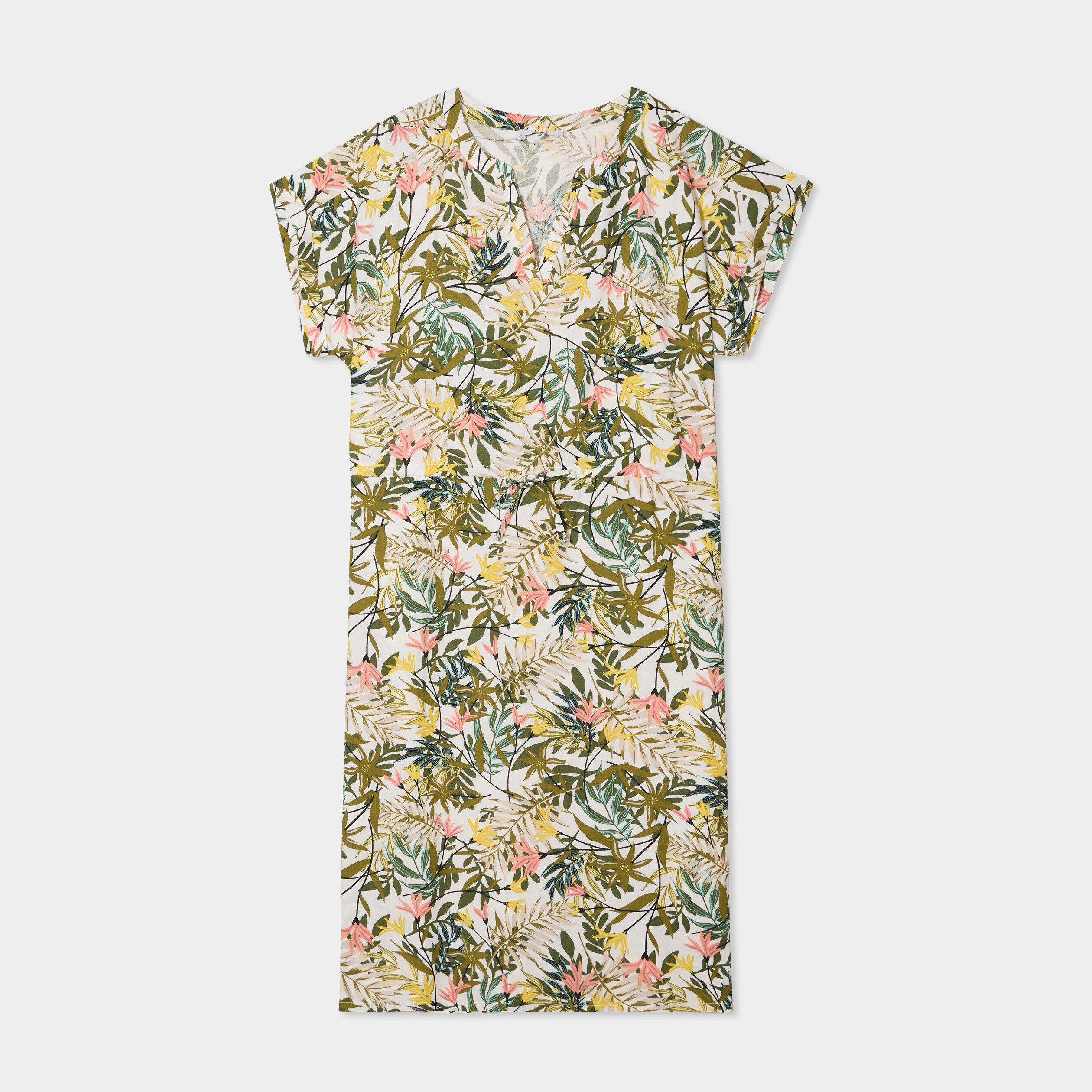 robe courte col tunisien manches courtes blanc femme Robe courte col tunisien manches courtes blanc femme