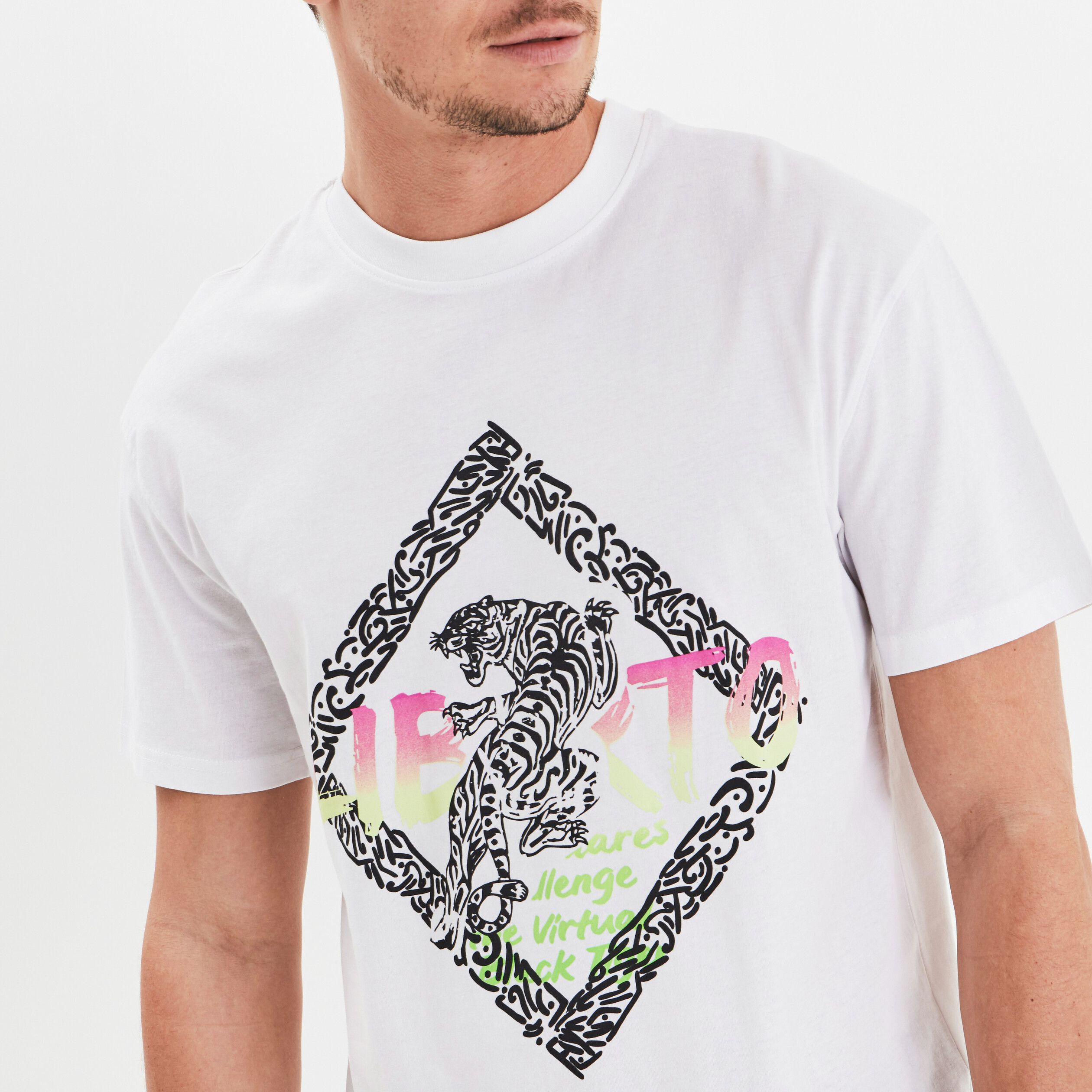 t shirt manches courtes liberto blanc homme T-shirt manches courtes Liberto blanc homme