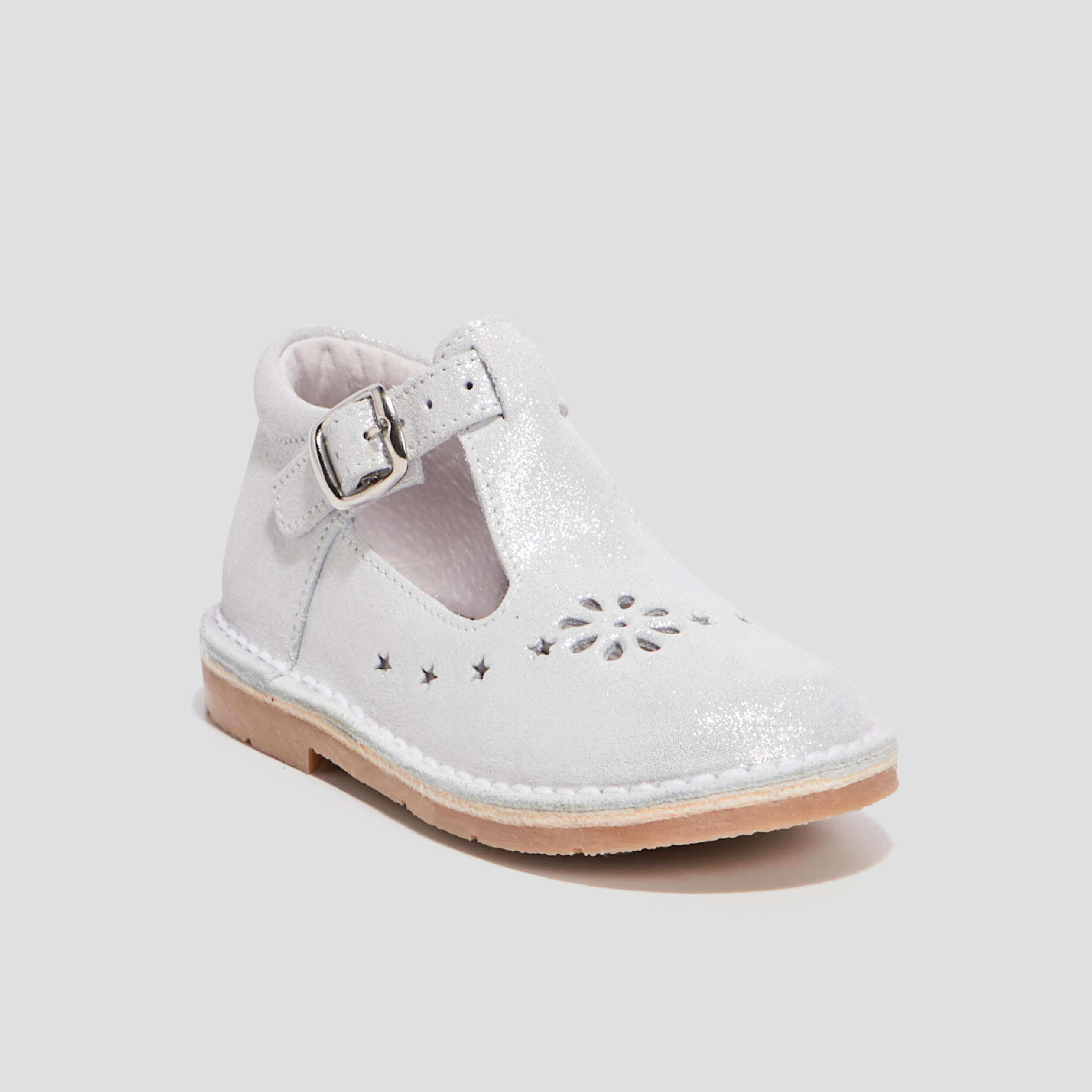 salomes en cuir sable fille Salomés en cuir sable fille