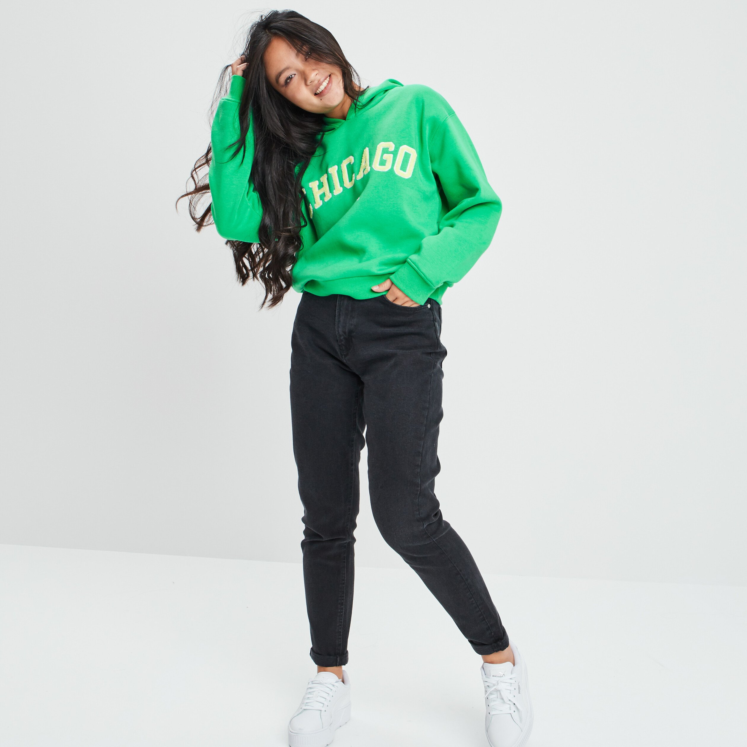 Sweat à capuche hoodie Creeks vert menthe femme