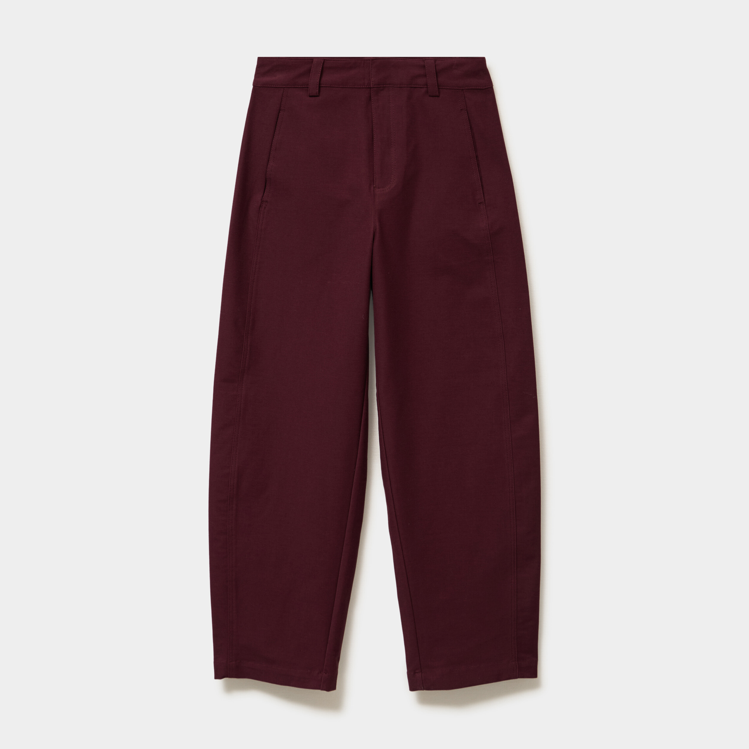 Pantalon ballon taille haute violet fonc&eacute; femme