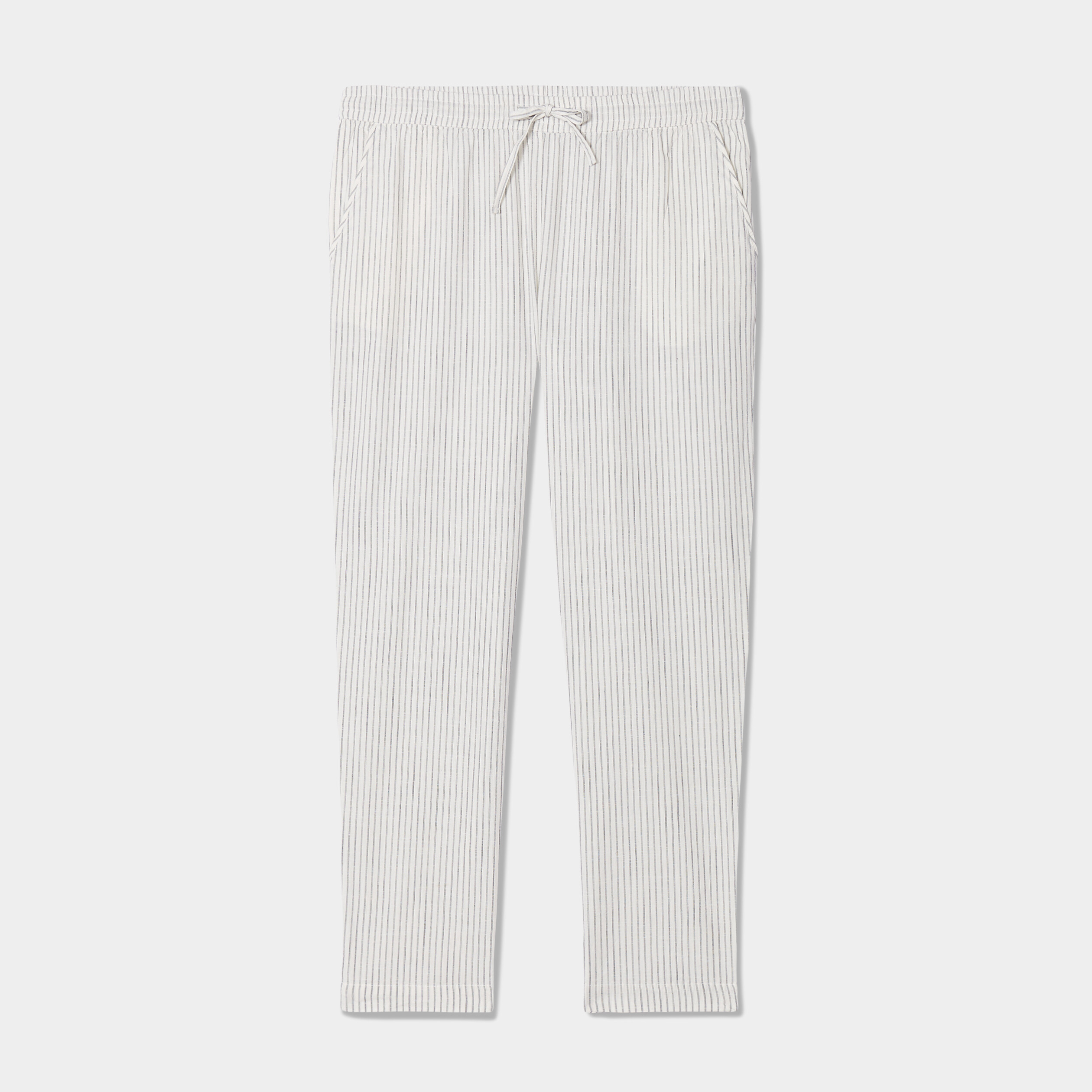 pantalon droit 78eme coton ecru femme Pantalon droit 7/8ème coton ecru femme