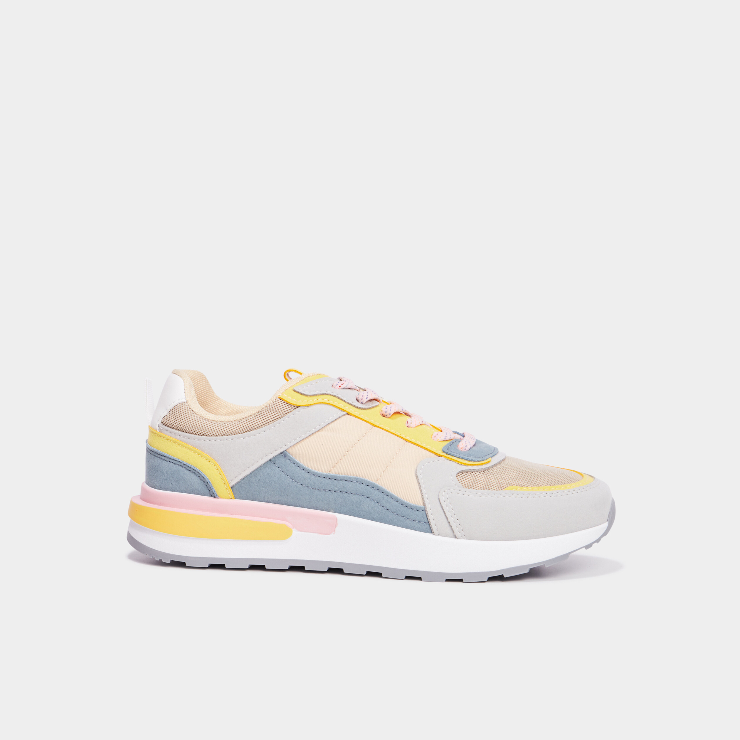 baskets running avec lacets creeks jaune femme Baskets running avec lacets Creeks jaune femme