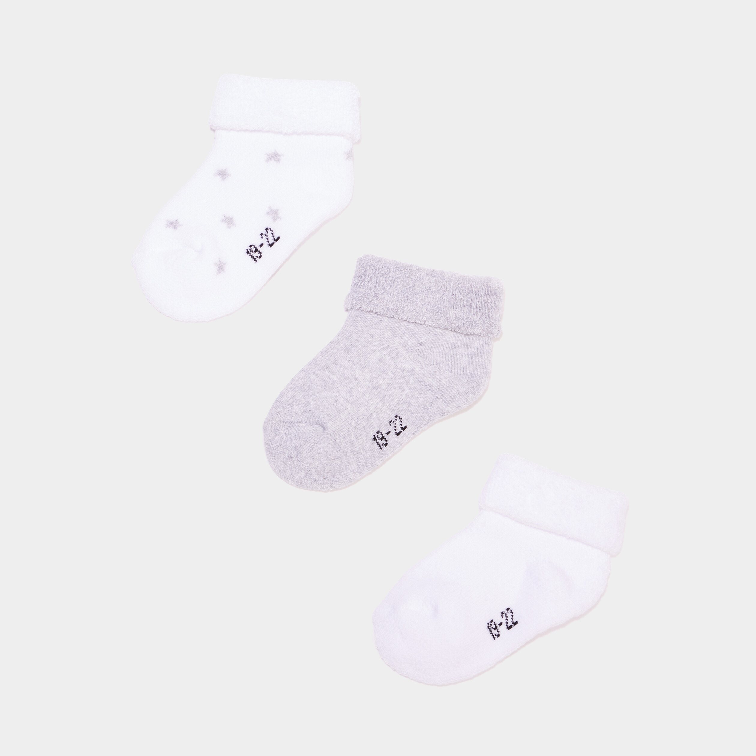 Lot 3 paires chaussettes blanc b&eacute;b&eacute;