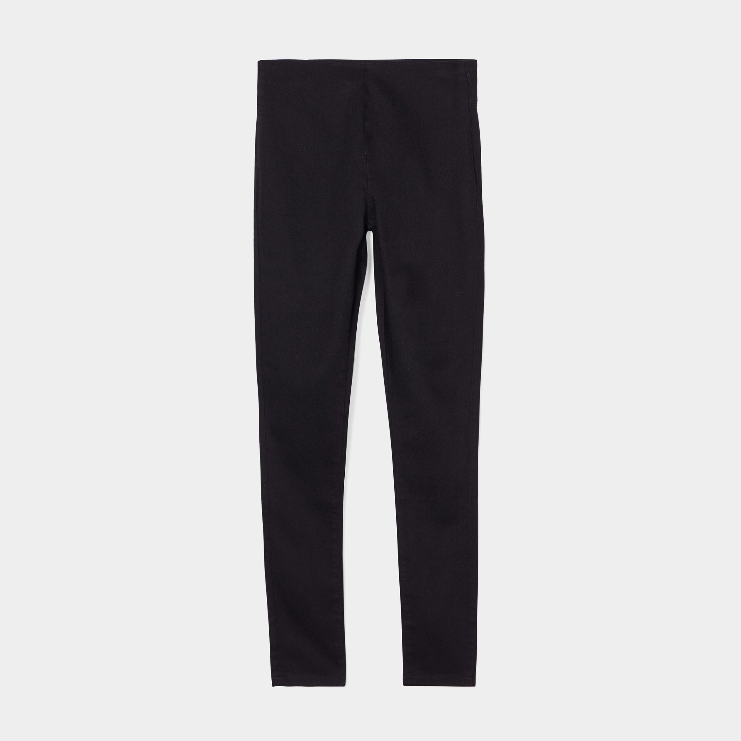 Jegging slim taille haute denim noir femme