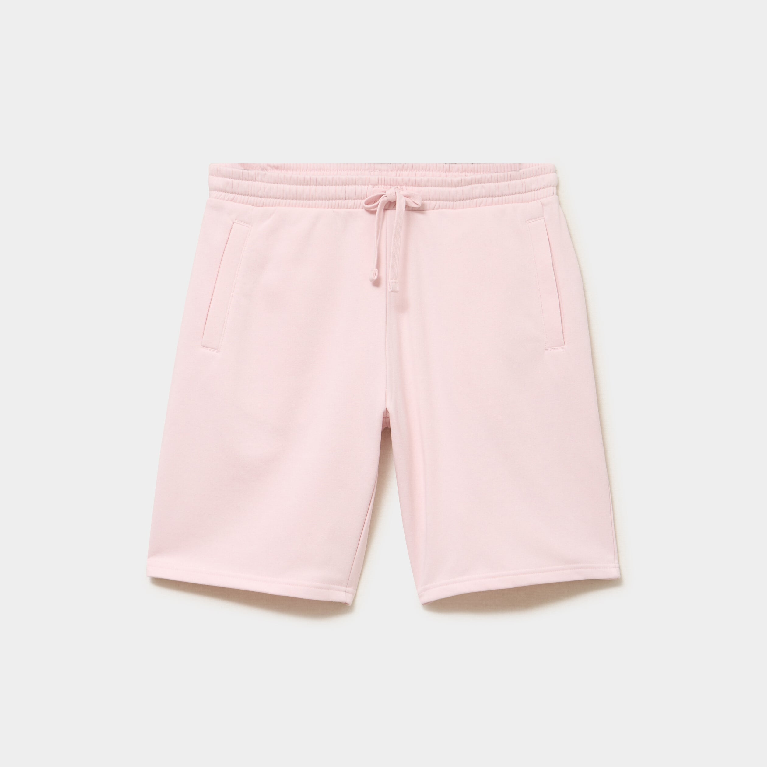 Short jogging molleton droit rose pastel homme