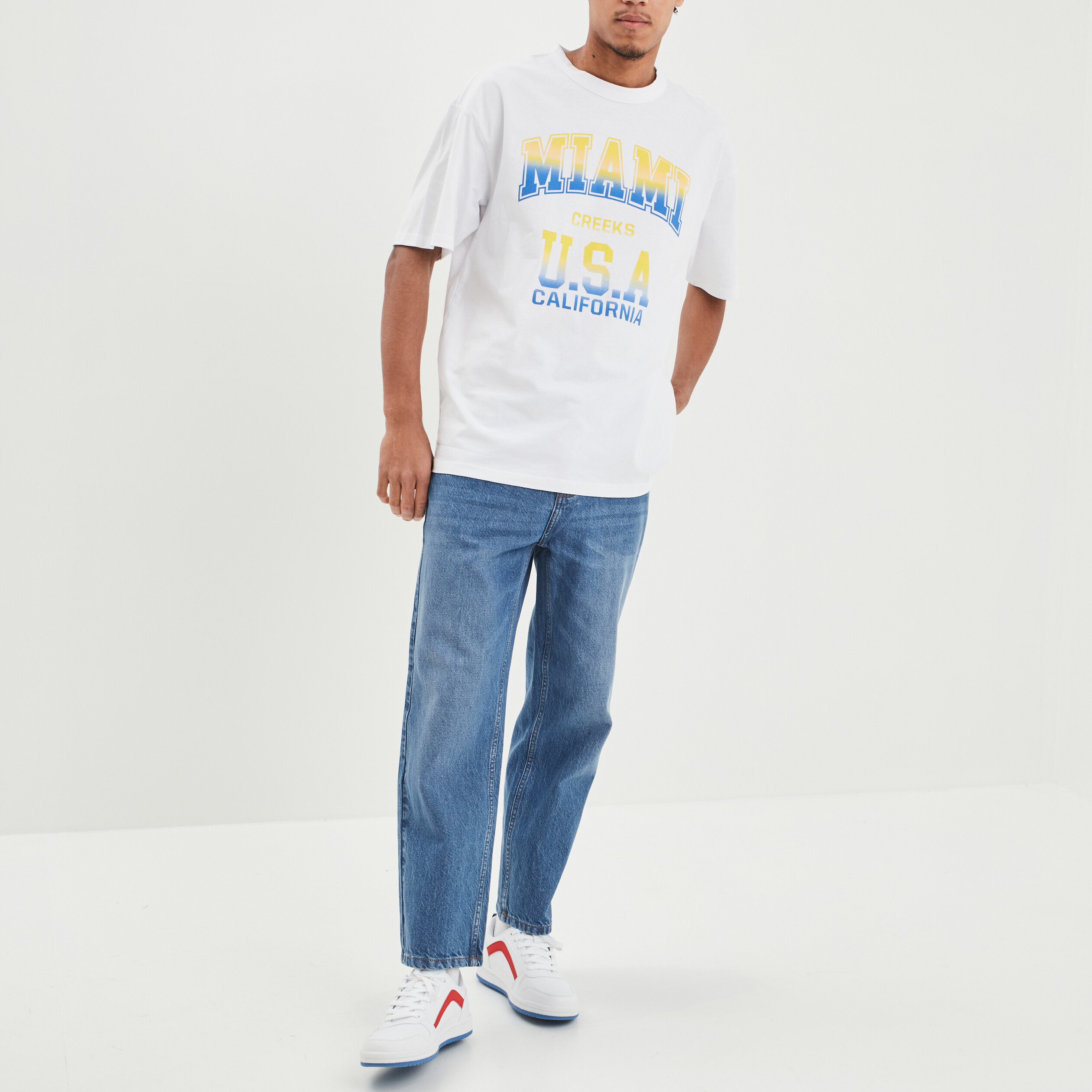 jeans relaxed creeks denim stone homme Jeans relaxed Creeks denim stone homme