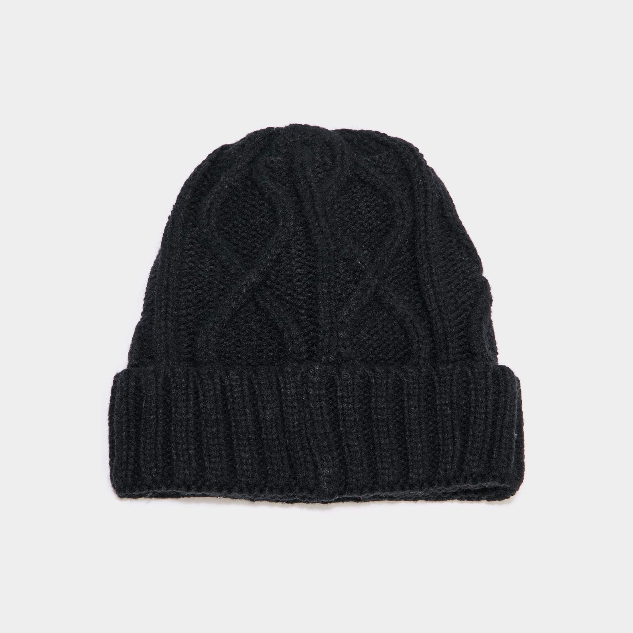 Bonnet &agrave; torsades noir homme
