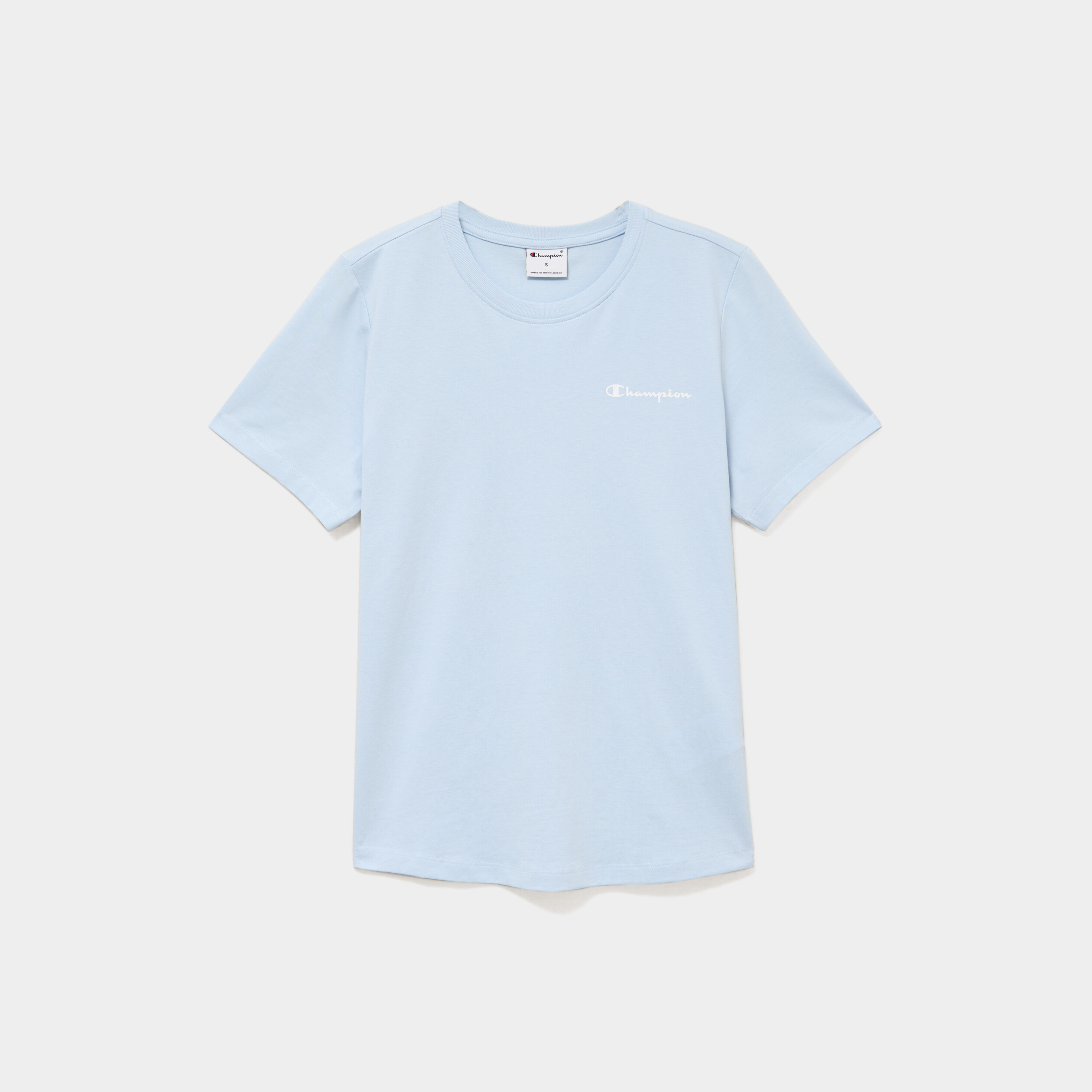 T-shirt manches courtes coton Champion bleu ciel femme