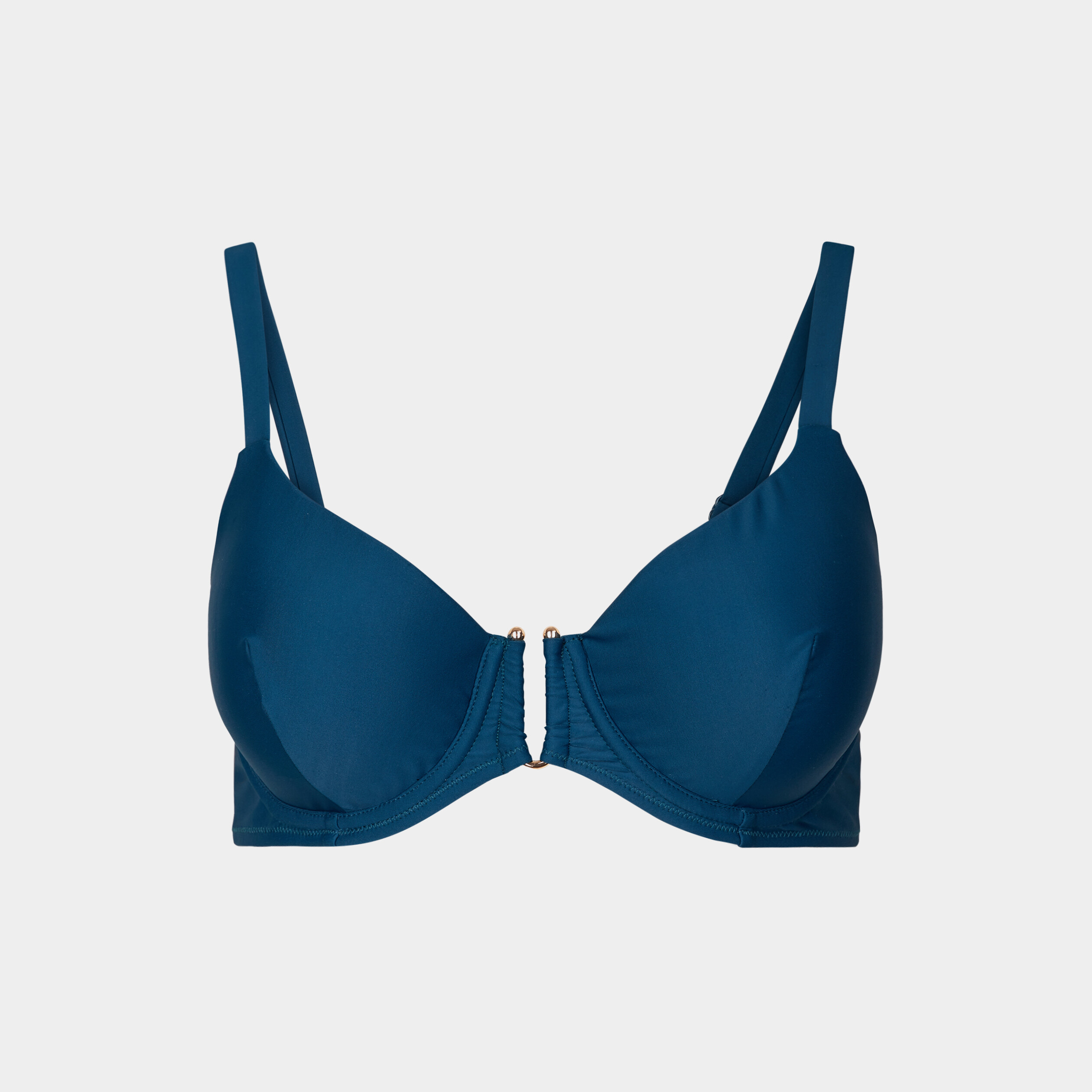 Haut de maillot de bain forme corbeille bleu canard femme grande taille