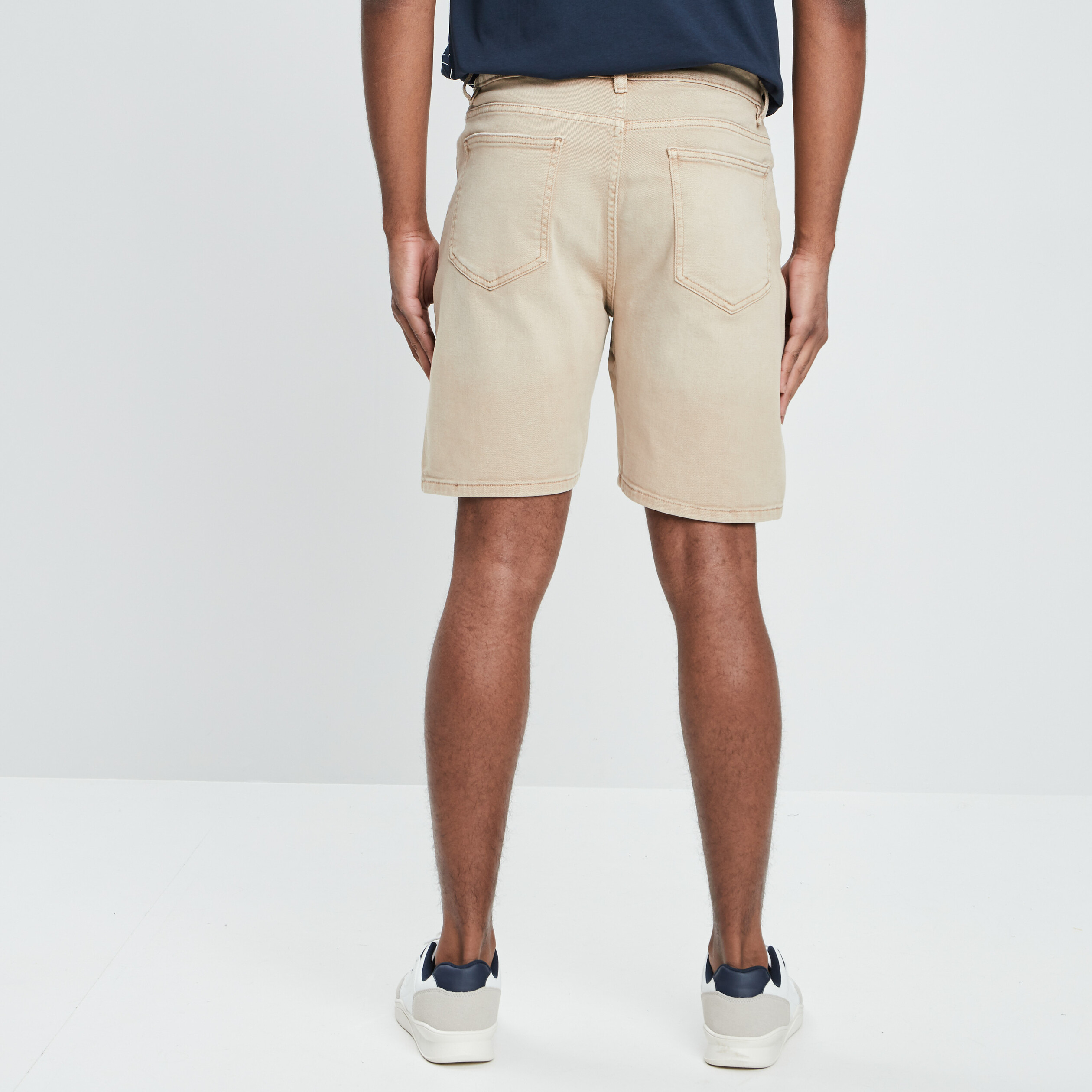 Bermuda coupe droite en coton sable homme