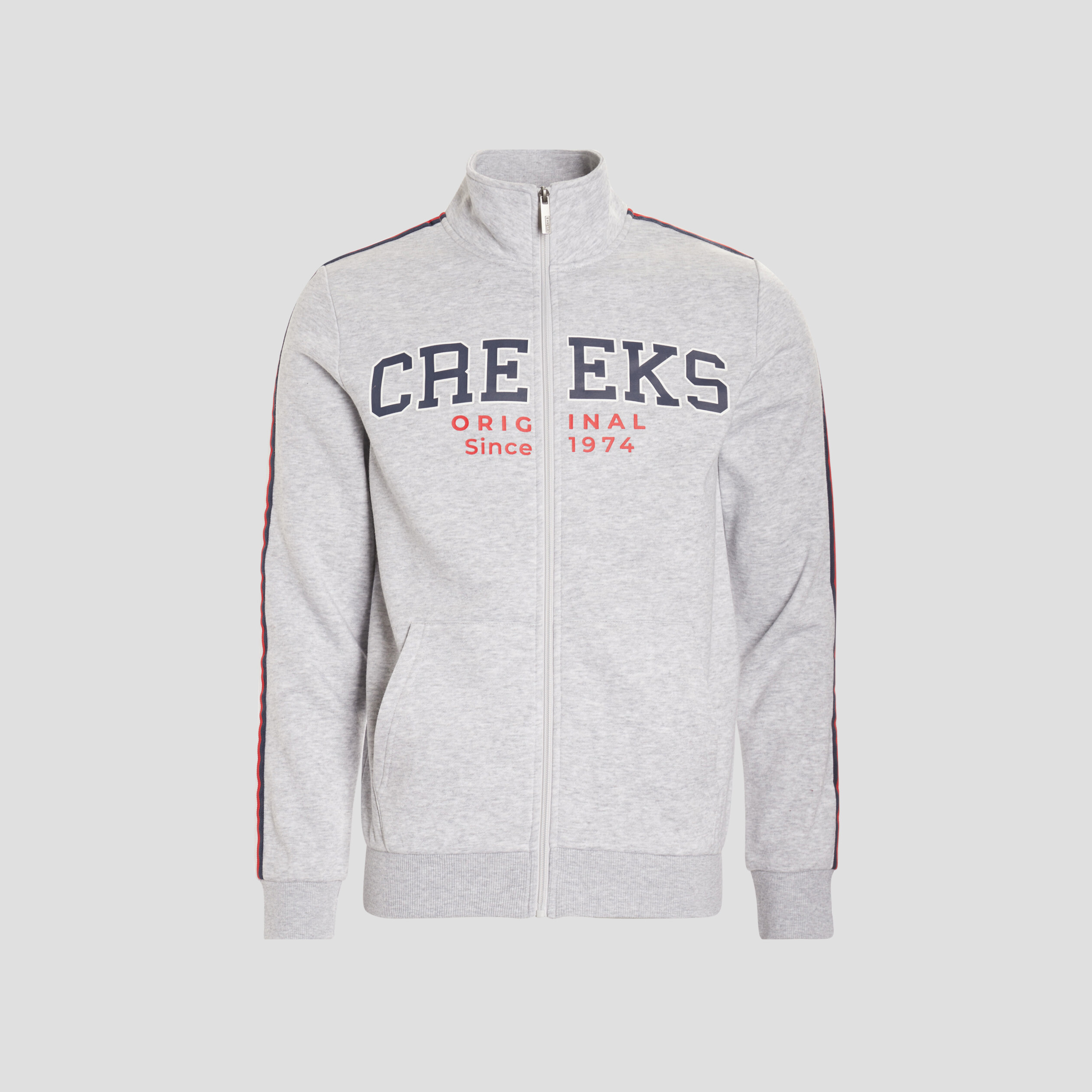 Gilet zippé Creeks gris clair homme