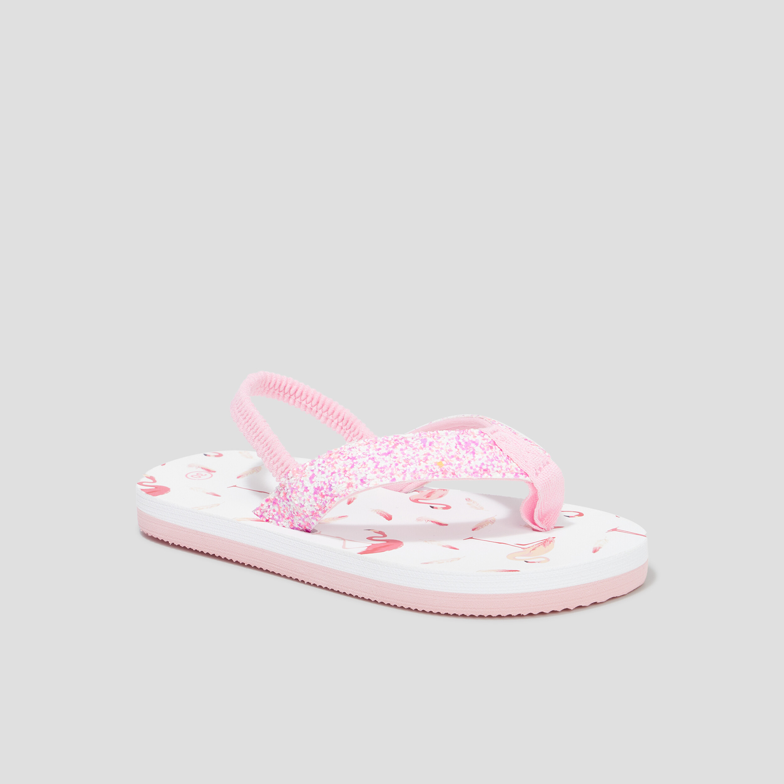 tongs a brides elastiquee petales rose fille Tongs à brides élastiquée pétales rose fille