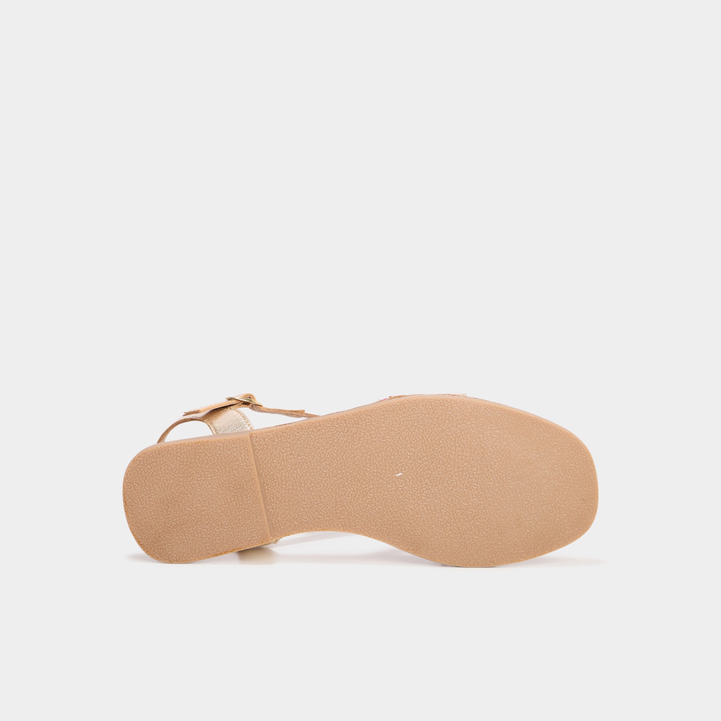 sandales plates en cuir multicolore femme Sandales plates en cuir multicolore femme