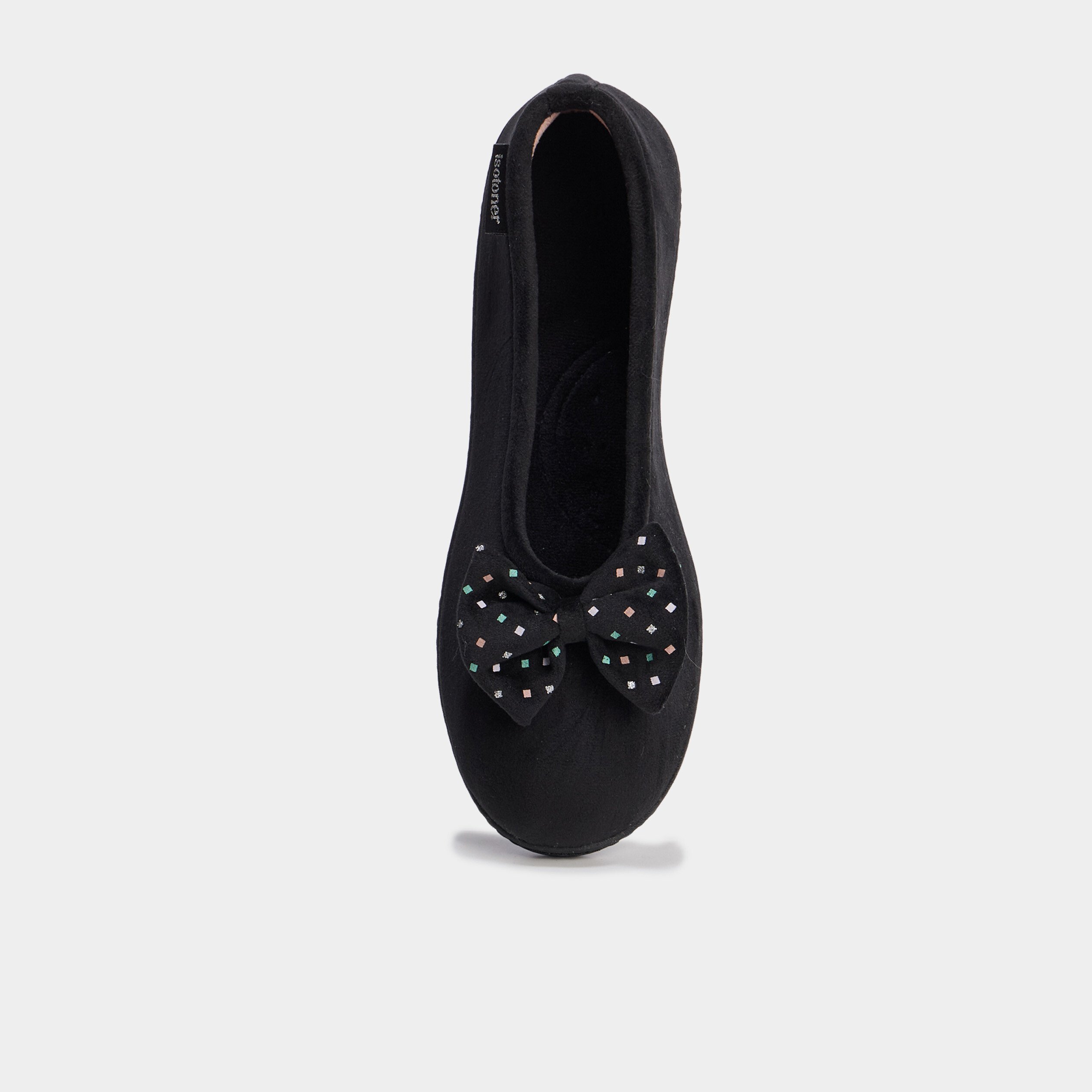 chaussons ballerines isotoner vert anis femme Chaussons ballerines Isotoner vert anis femme