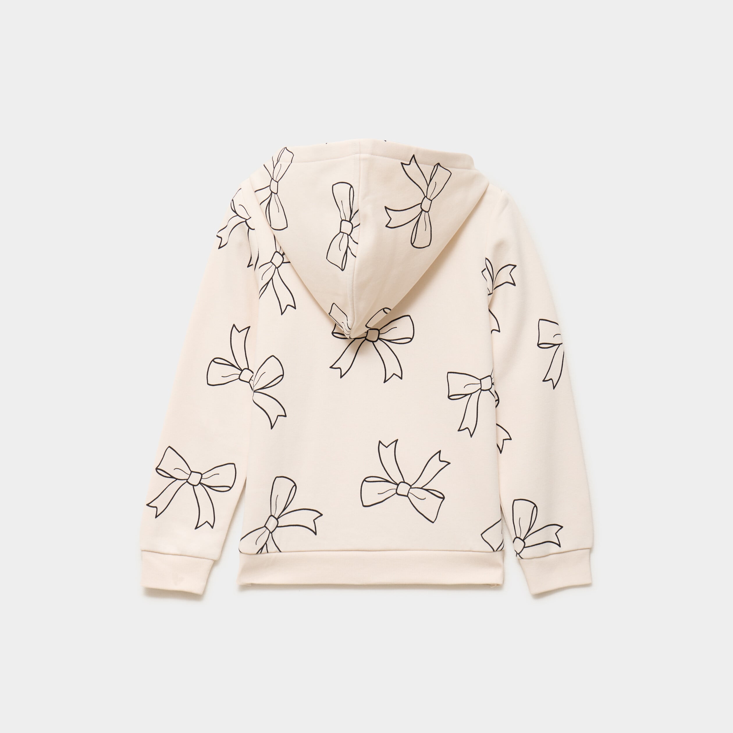 Sweat zipp&eacute; &agrave; capuche beige fille