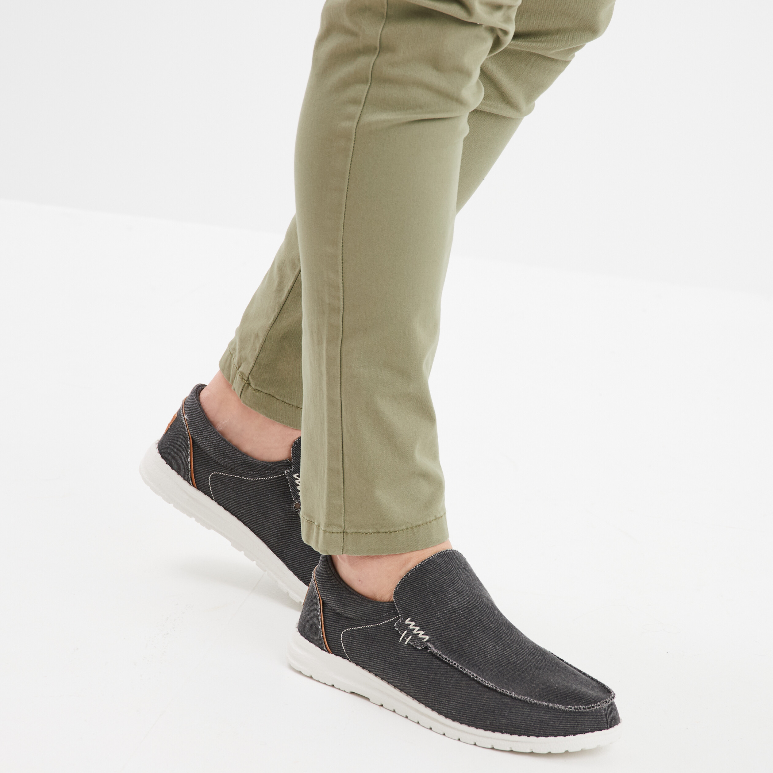 loafer en toile gris homme Loafer en toile gris homme