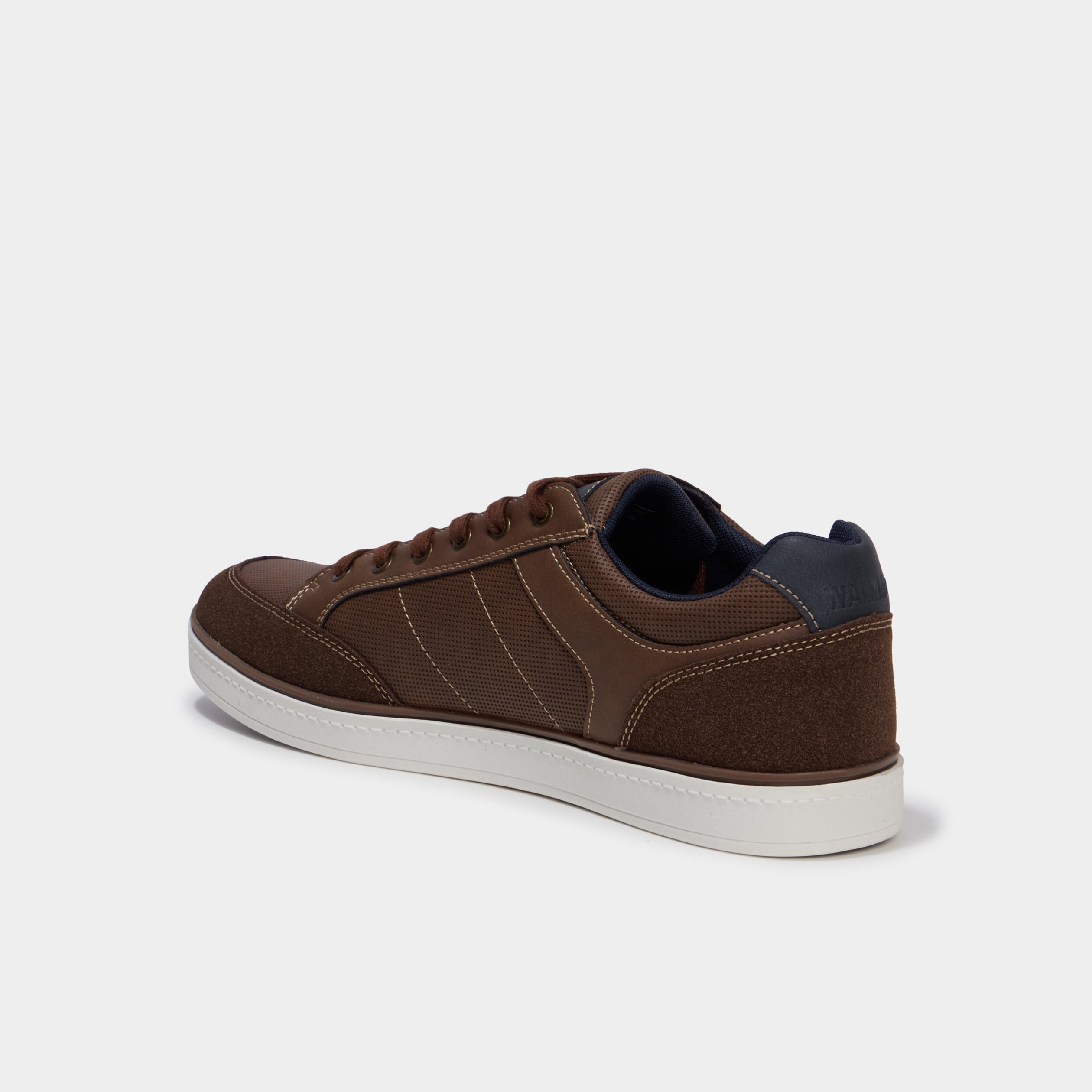Tennis basses &agrave; lacets marron homme
