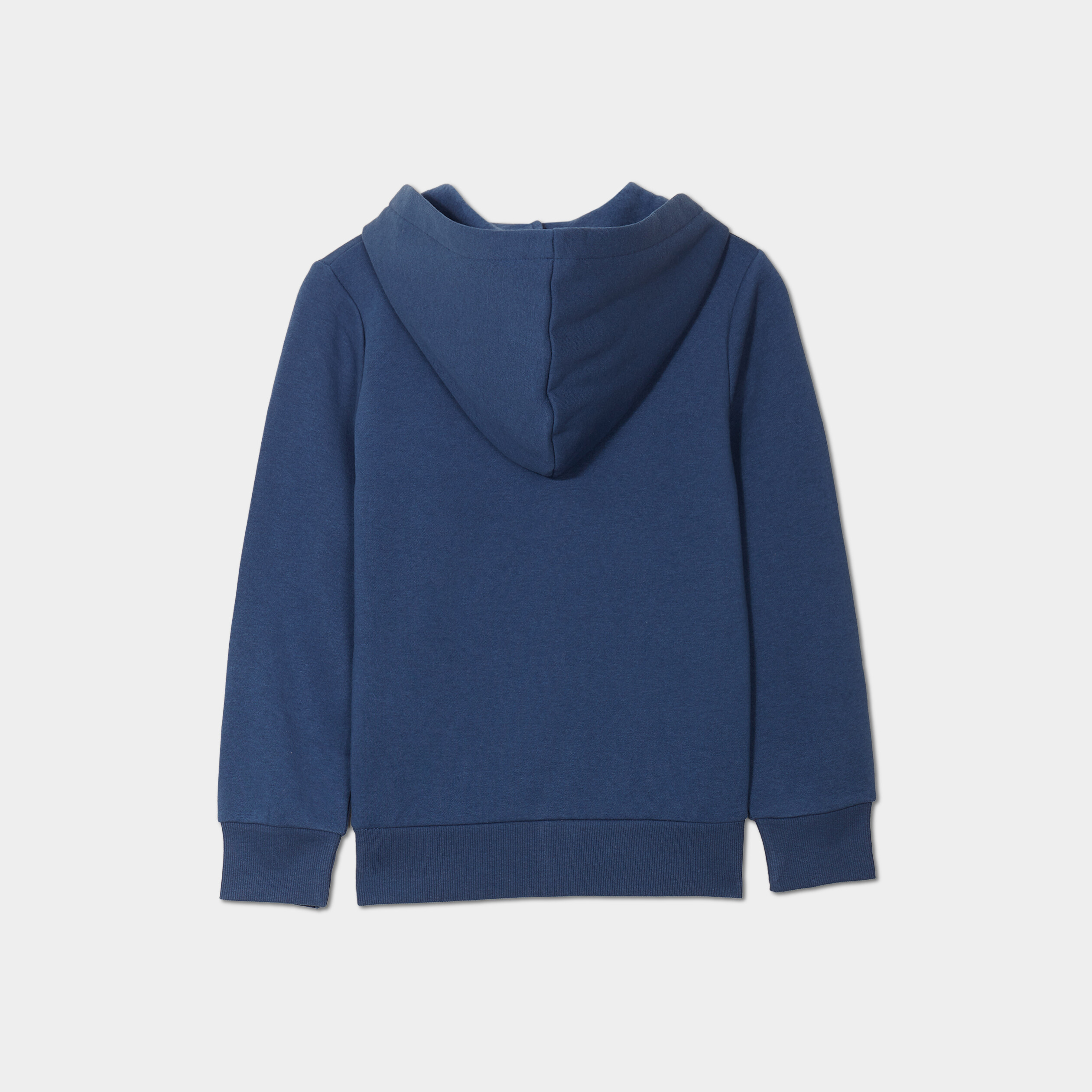 Sweat zipp&eacute; &agrave; capuche molleton bleu fonc&eacute; gar&ccedil;on